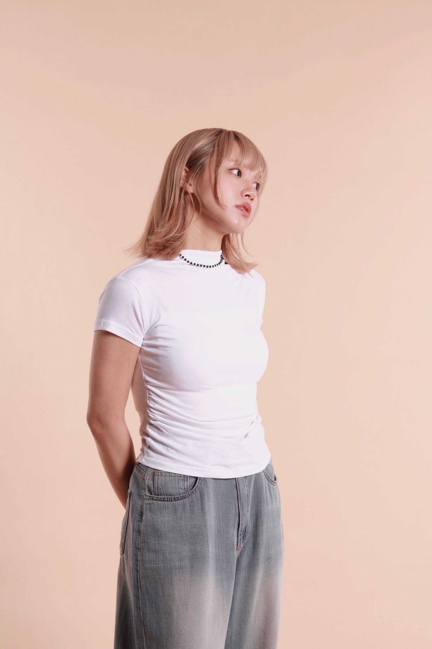 Gathered Tee (White)