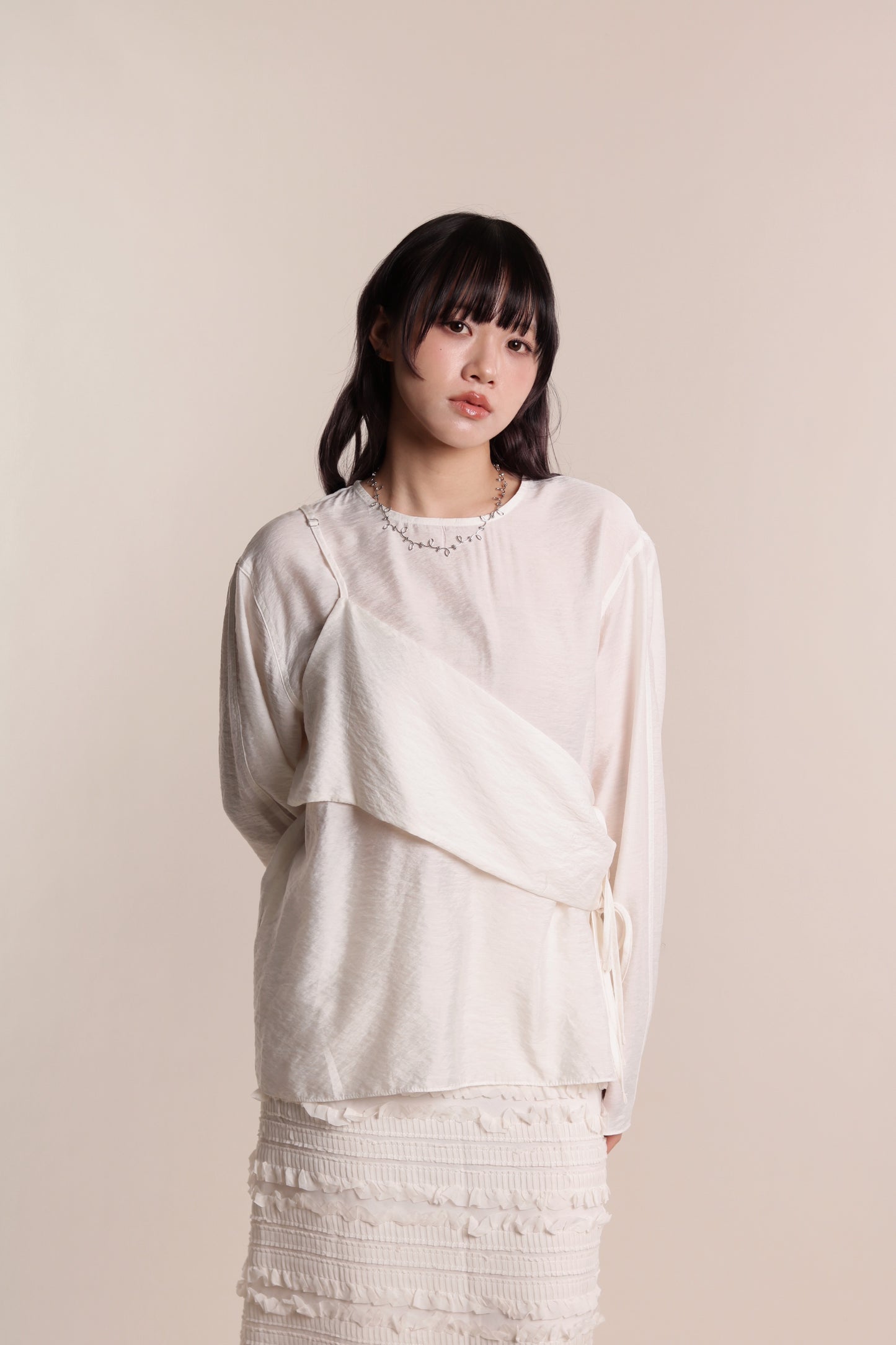 Cami Wrap Blouse (Ivory)