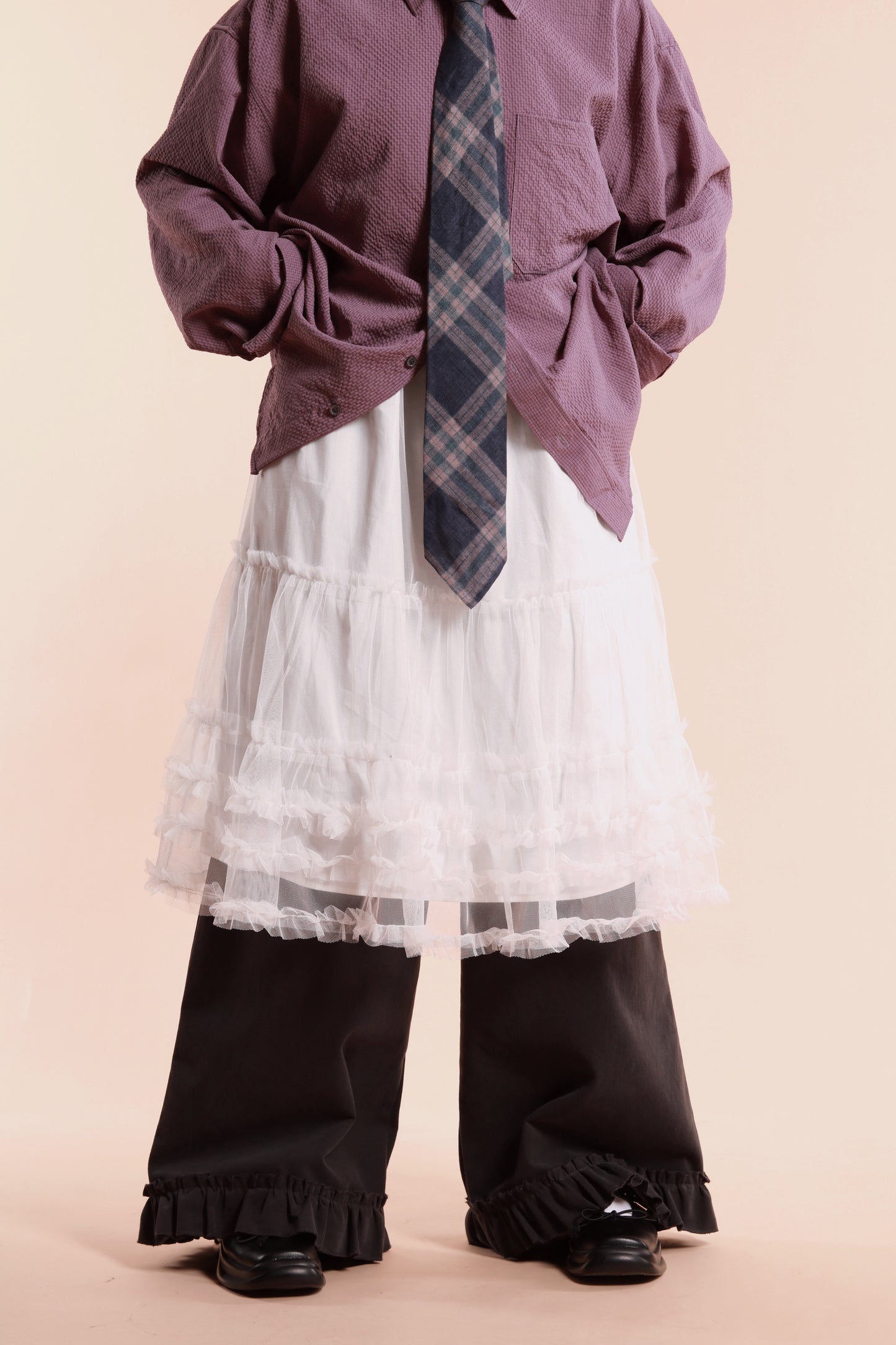 Doll Lace Ruffle Skirt (White)