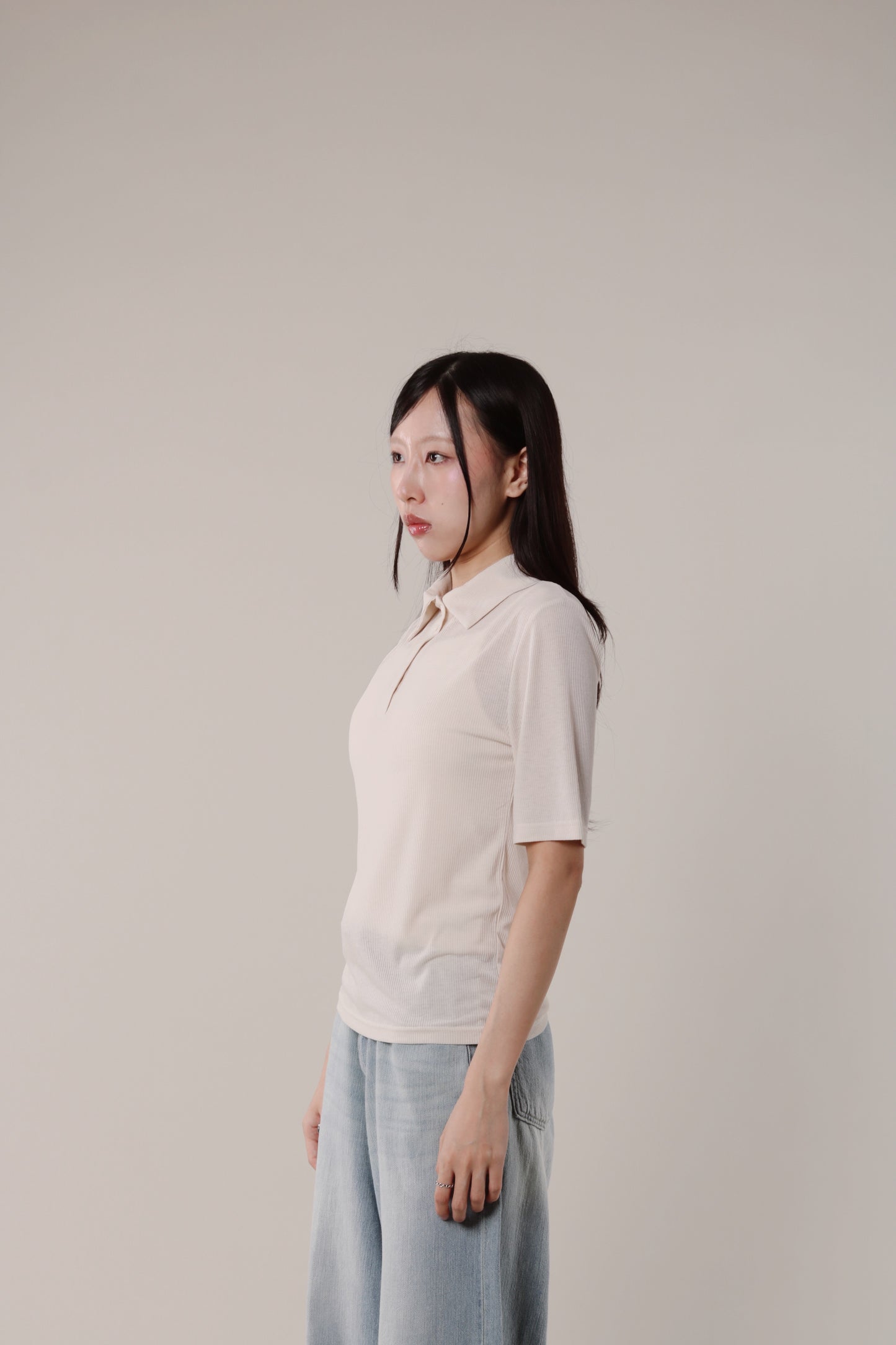 Summer Polo Tee (Beige)