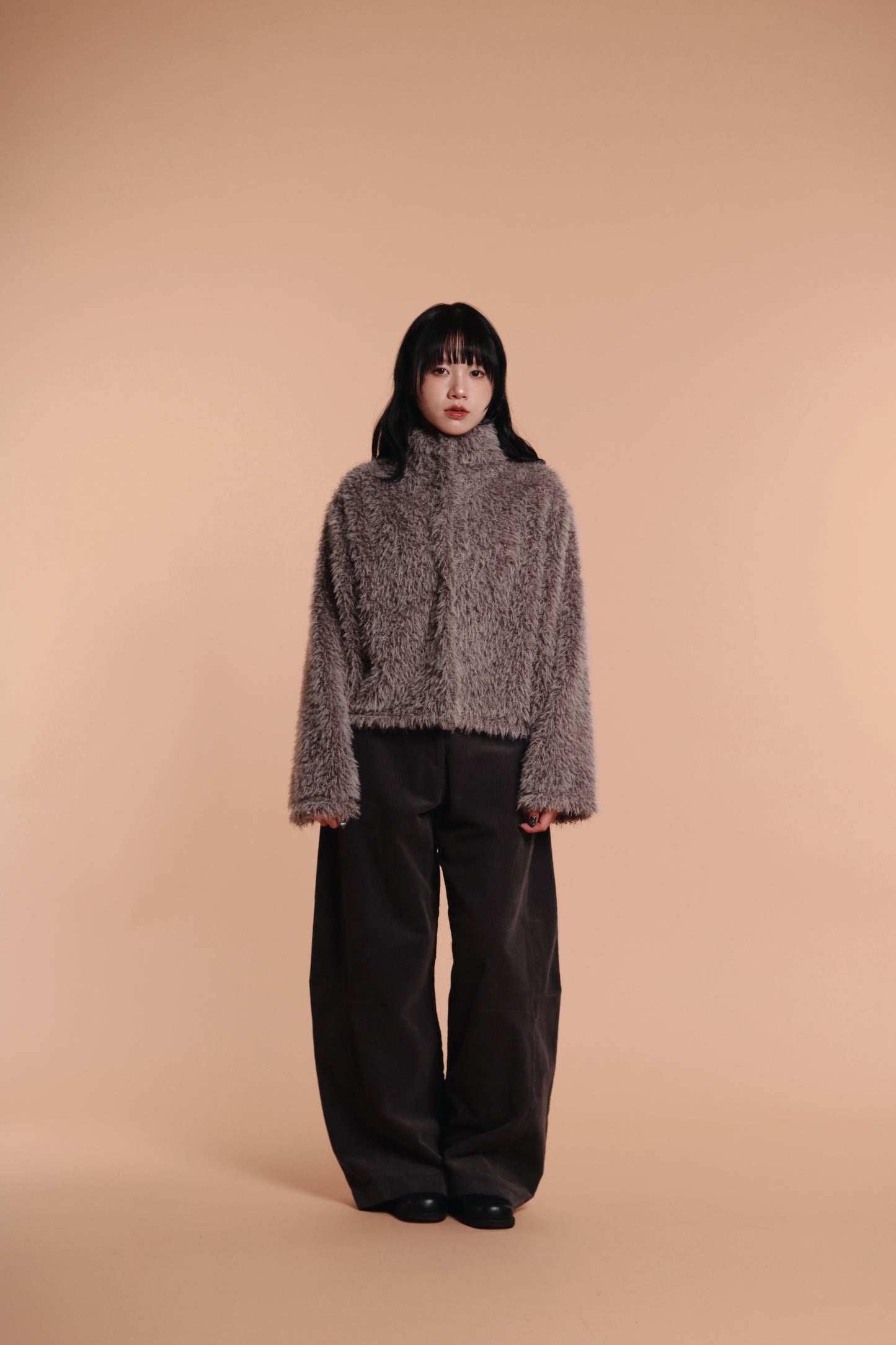 Marie Corduroy Pants (Charcoal)