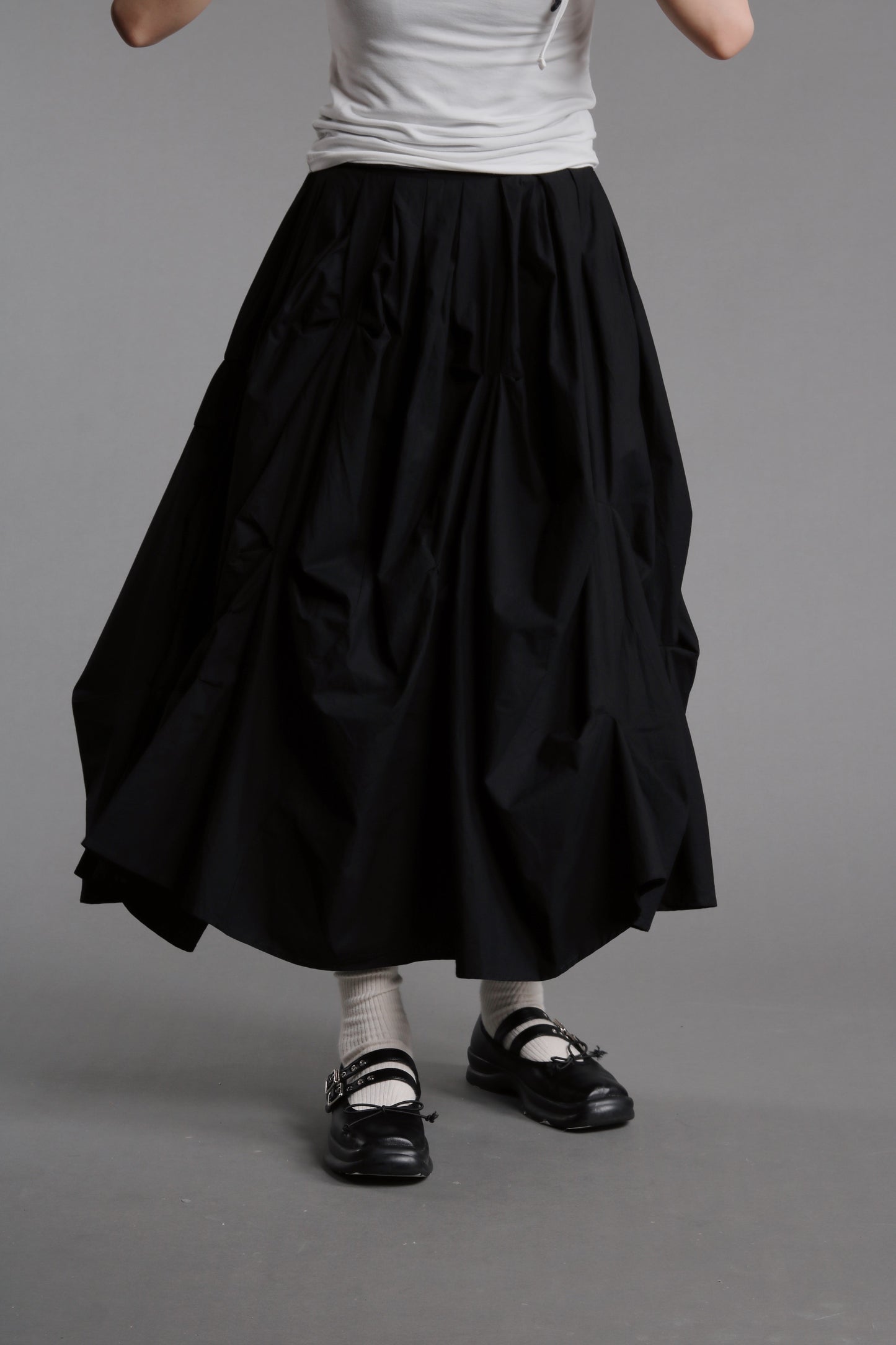 Doll Gathered Skirt (Black)