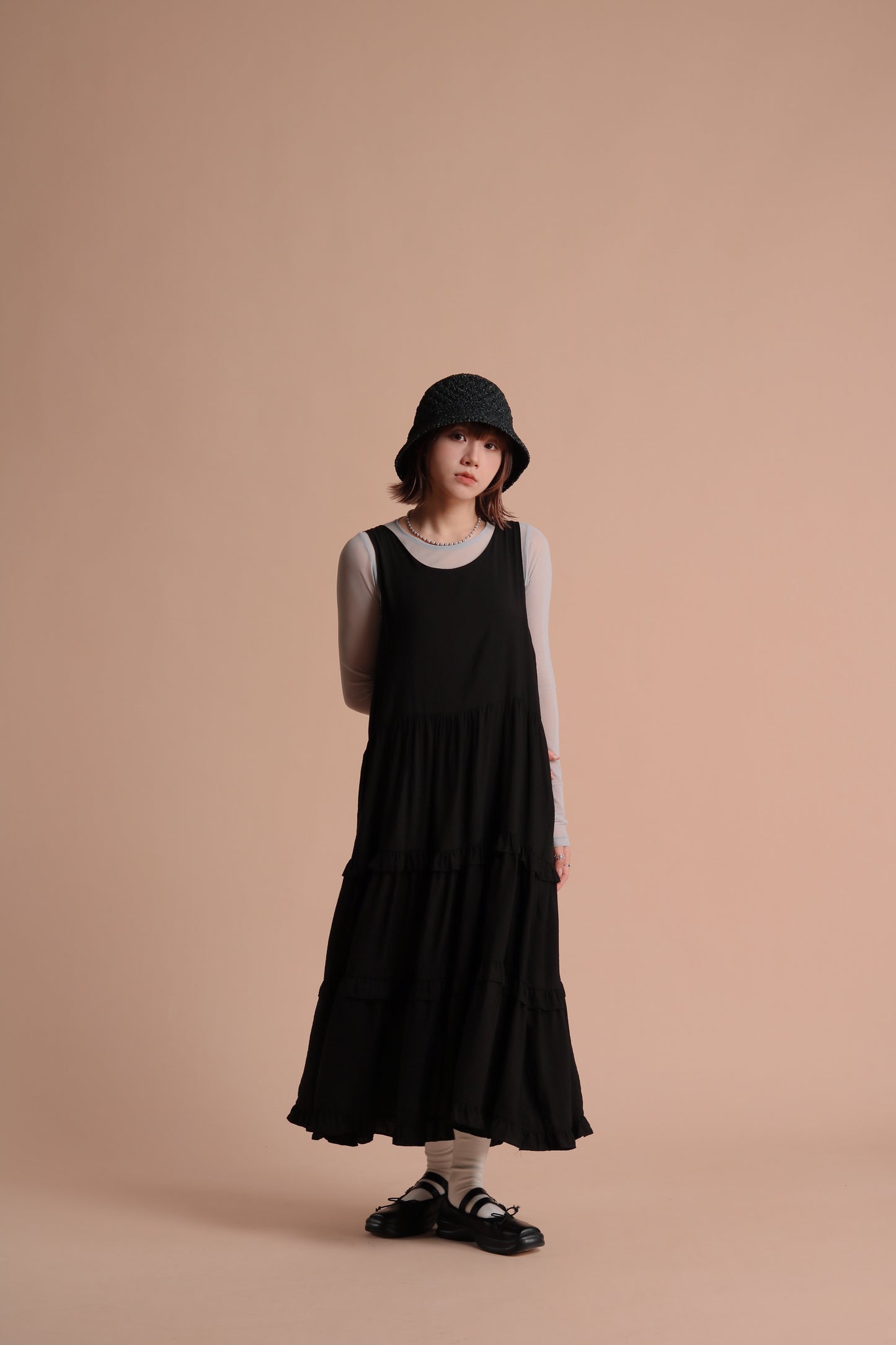 Alva Ruffle Dress (Black)