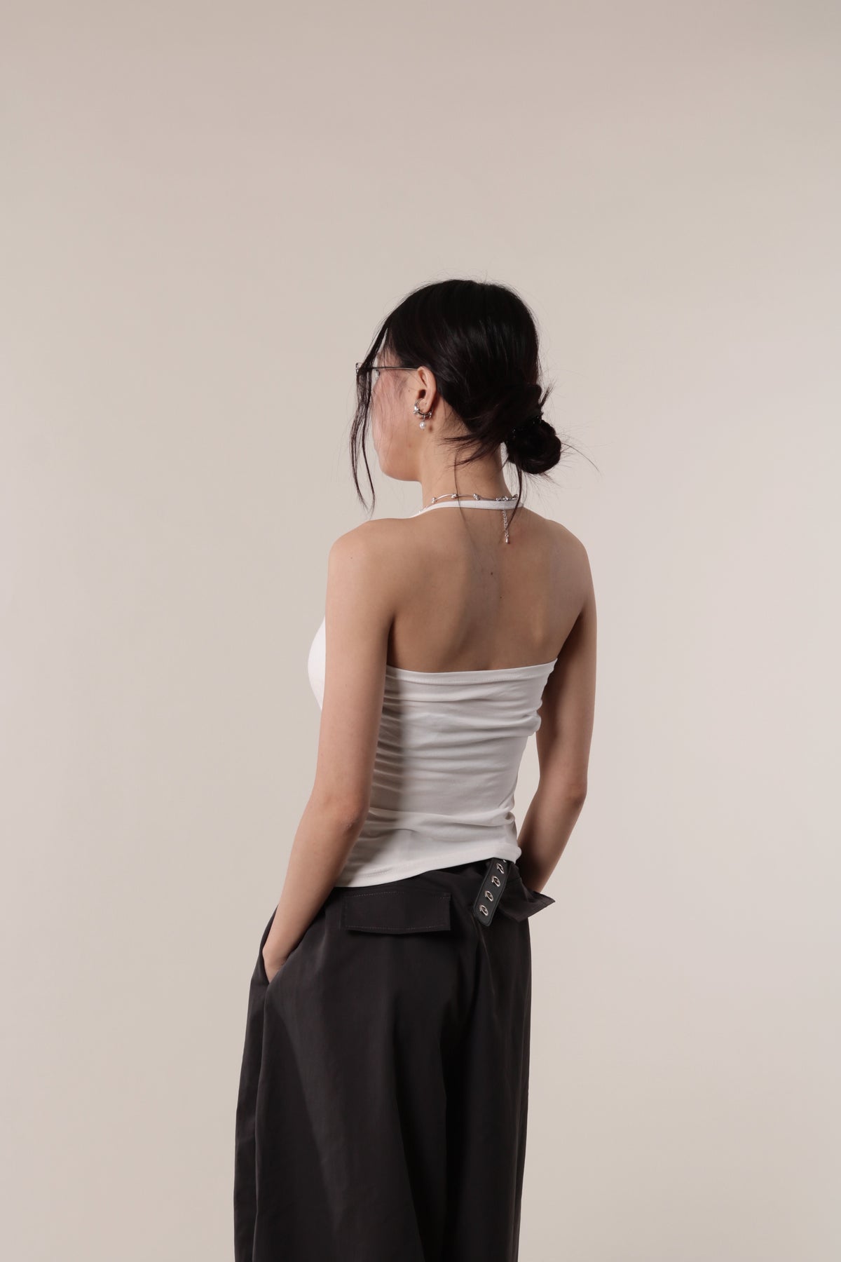 Halter Bra Top (White)