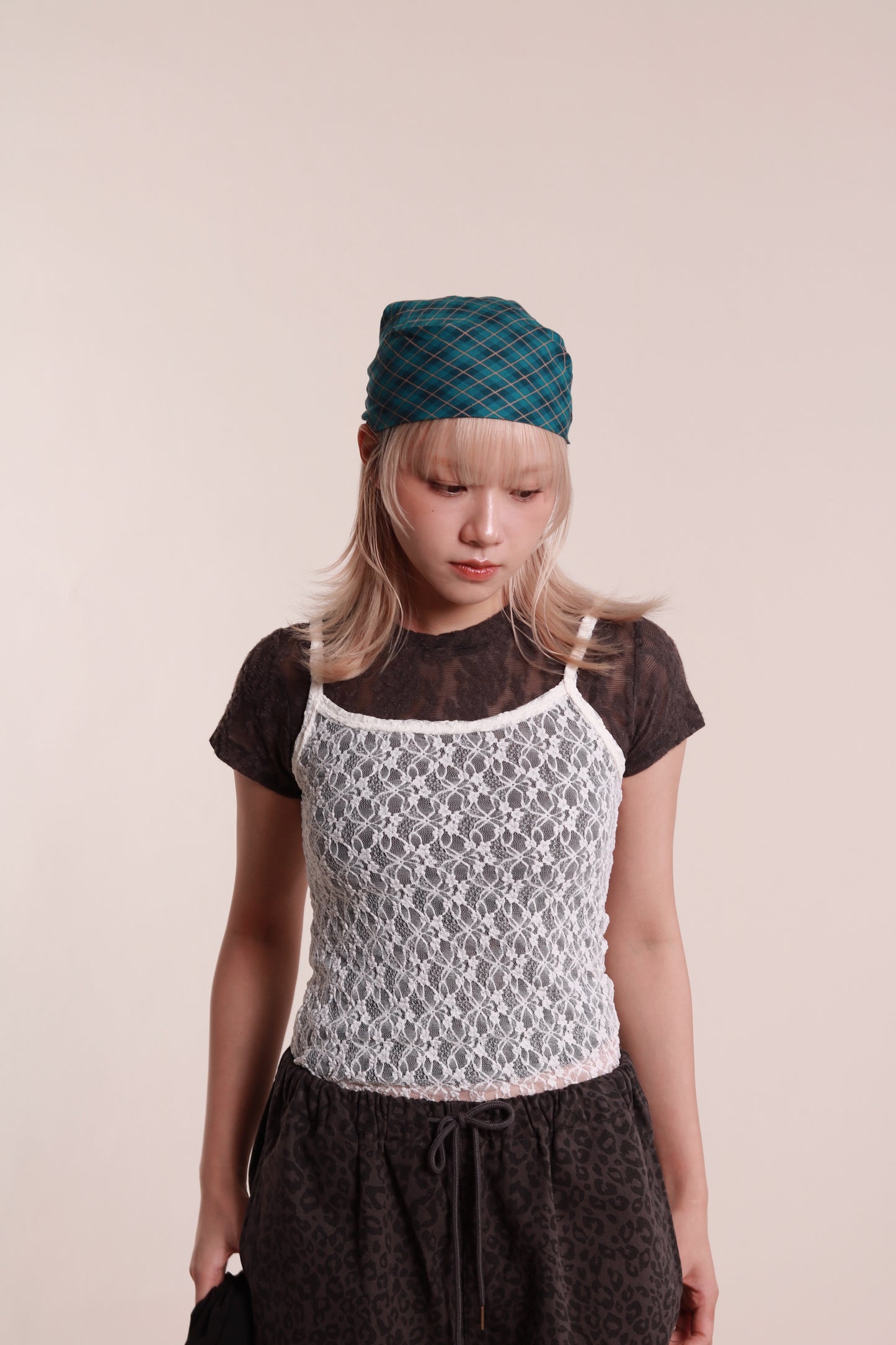 Mesh Sleeveless Top (White)