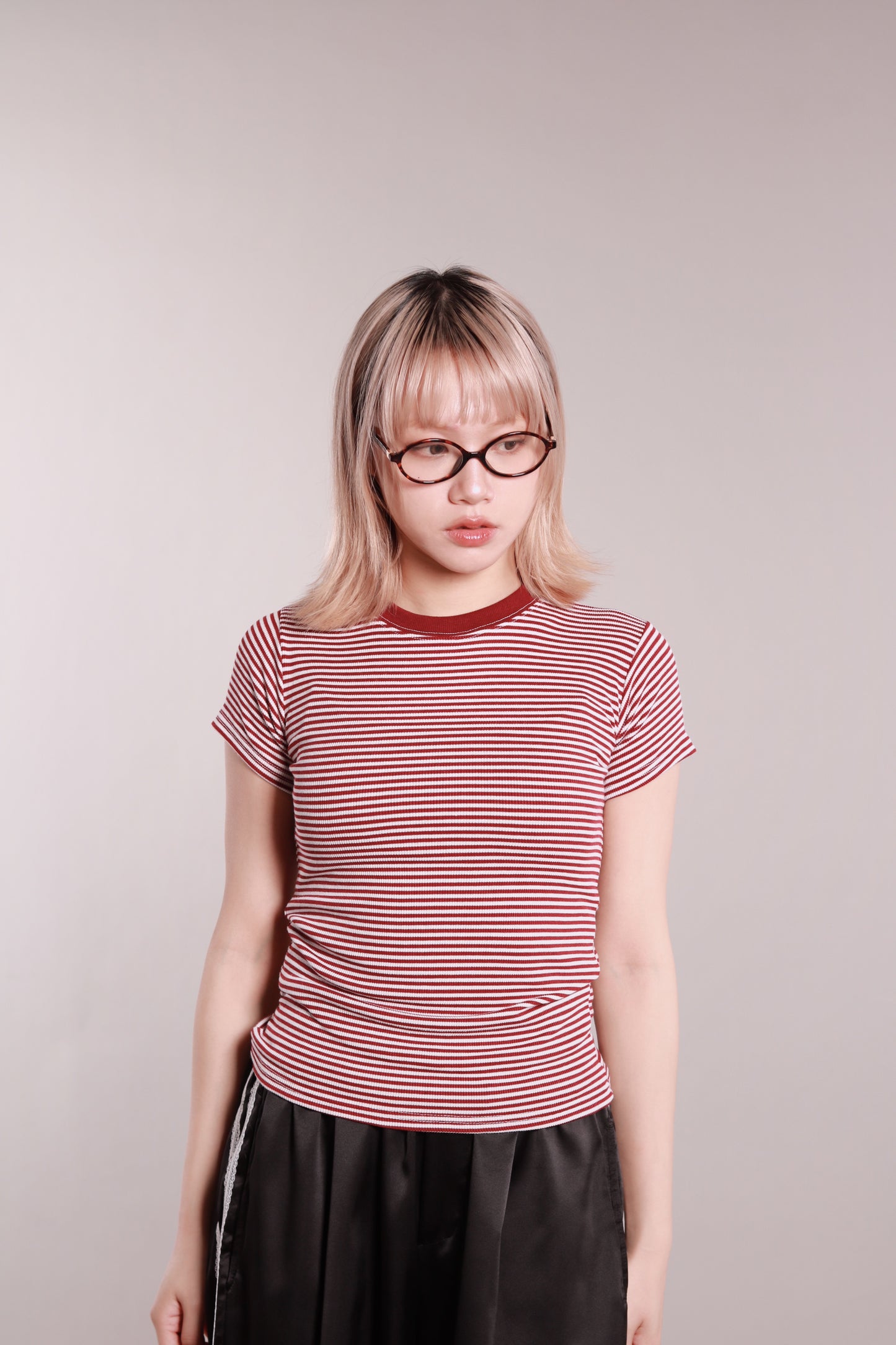 Basic Striped Tee (Red)