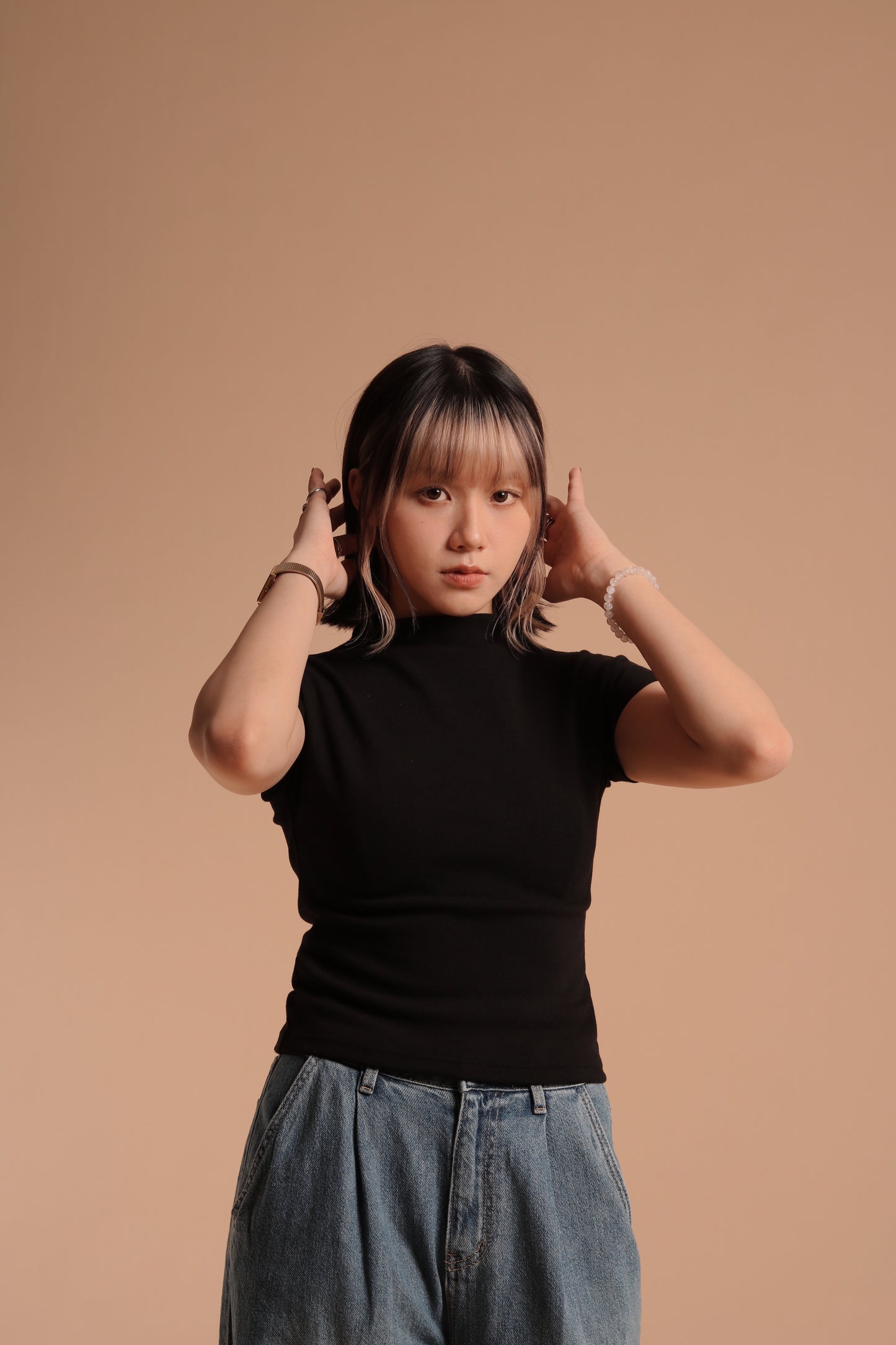 Cap Sleeve Tee (Black)