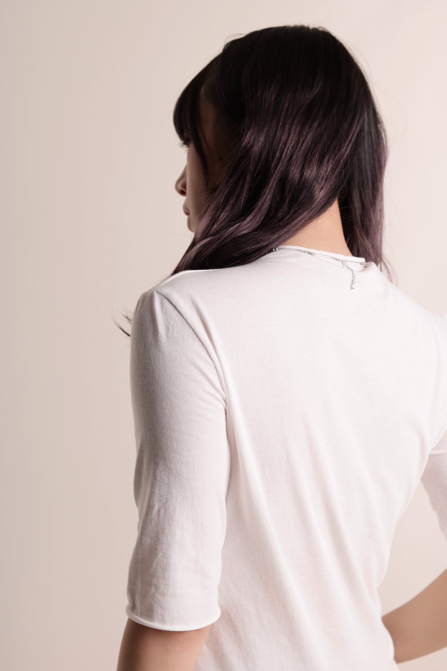 Pure Mock Neck Top (White)
