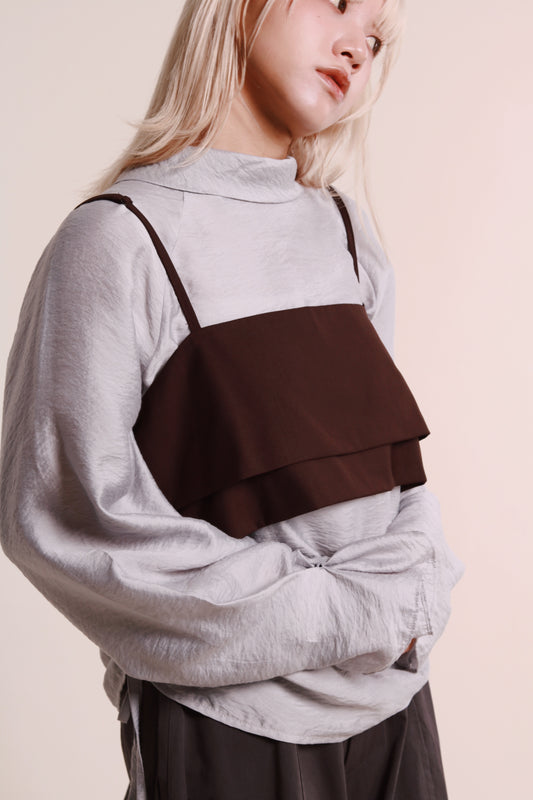 Layered Vest (Brown)