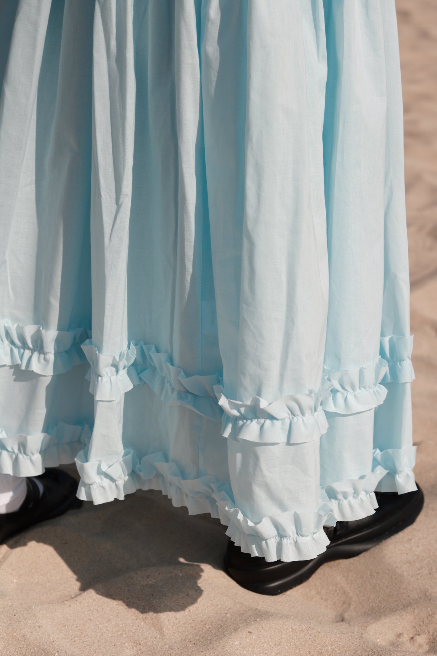 Doll Double Ruffle Skirt (Blue)