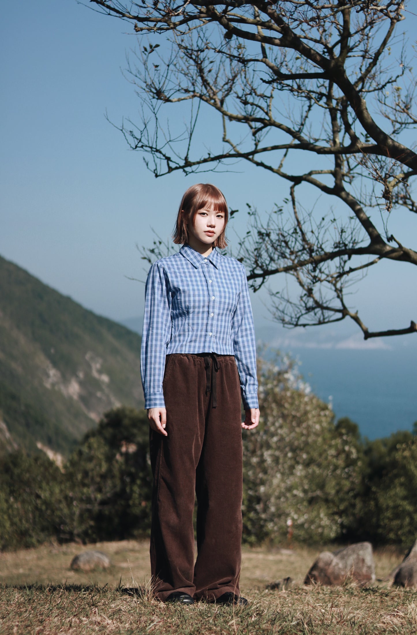 Cropped Shirt (Checkered)