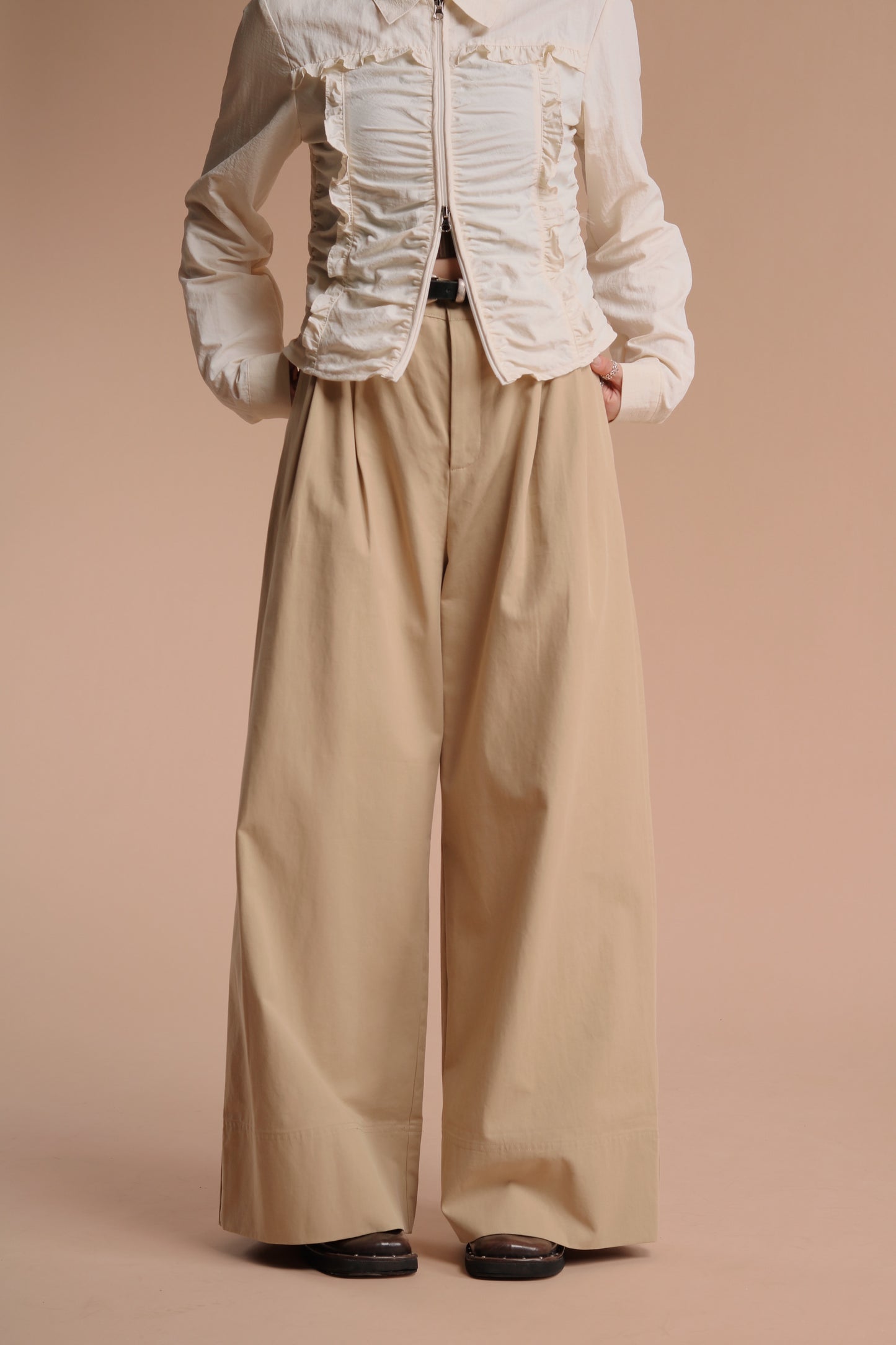 Gathered Ruffle Jacket (Ivory)