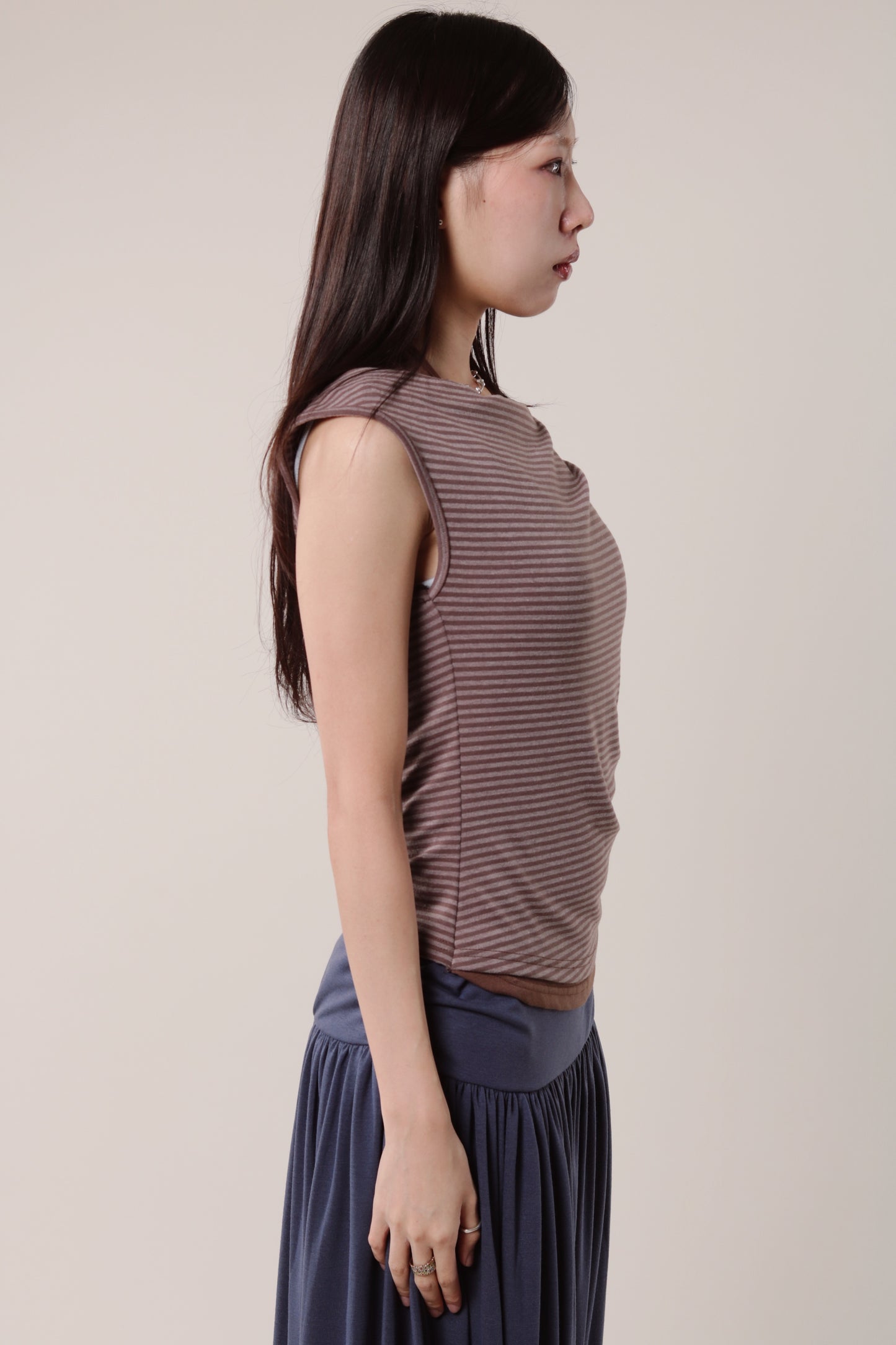 Lazy Striped Top (Brown)
