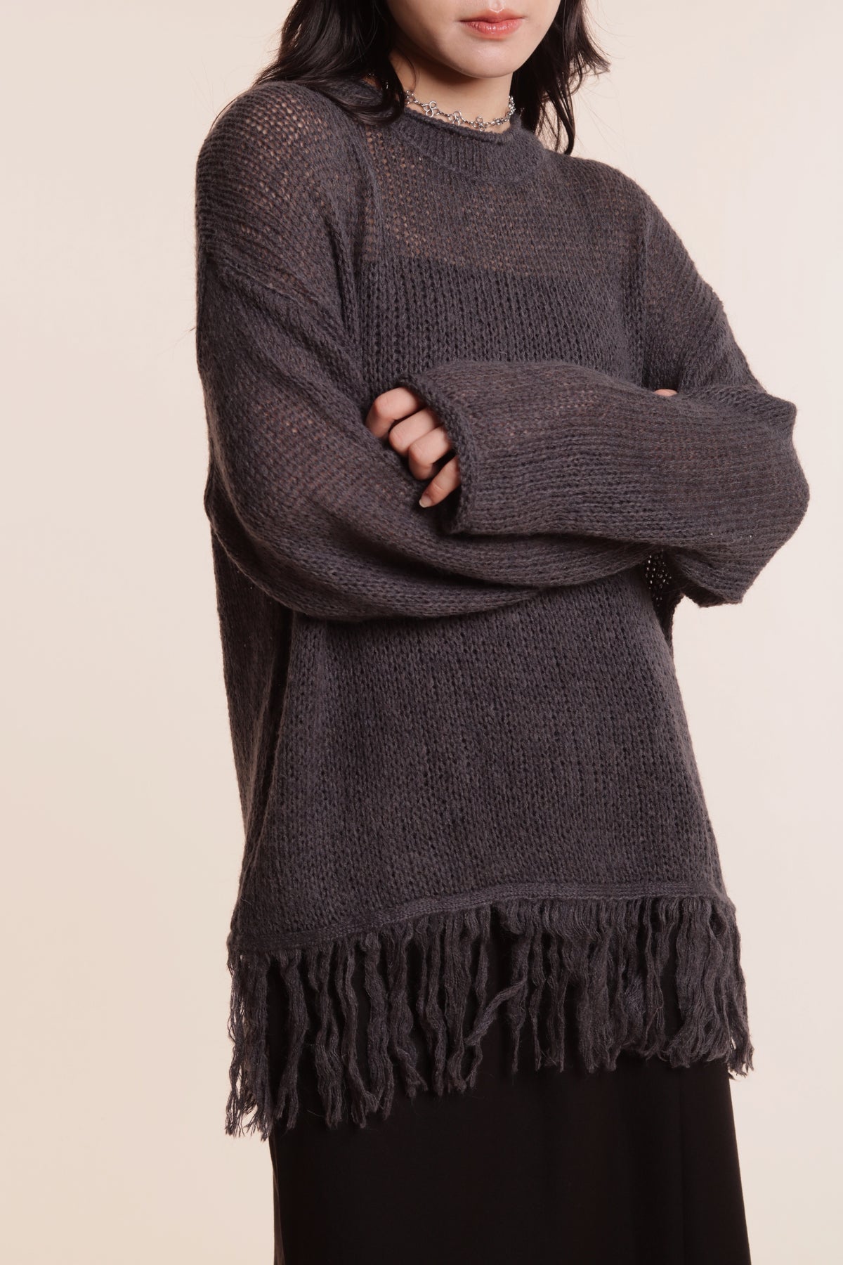 Soso Knit Top (Charcoal)