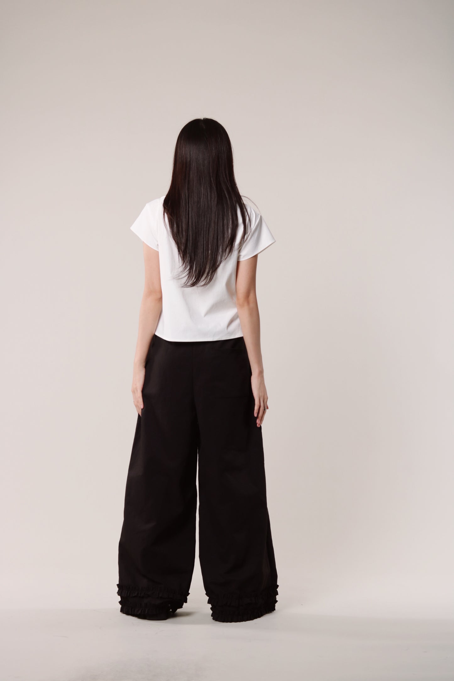 Double Ruffle Pants (Black)