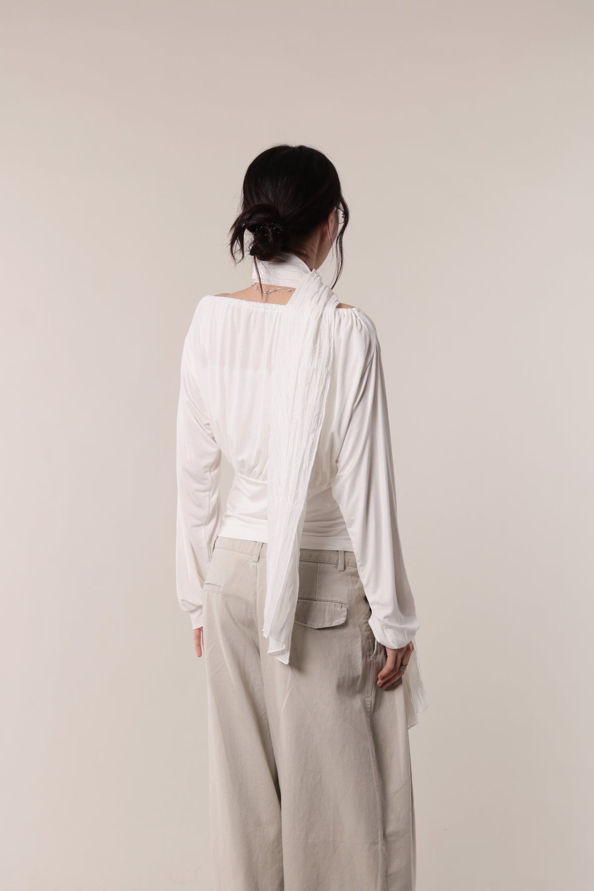 Luna Gathered Top (Ivory)