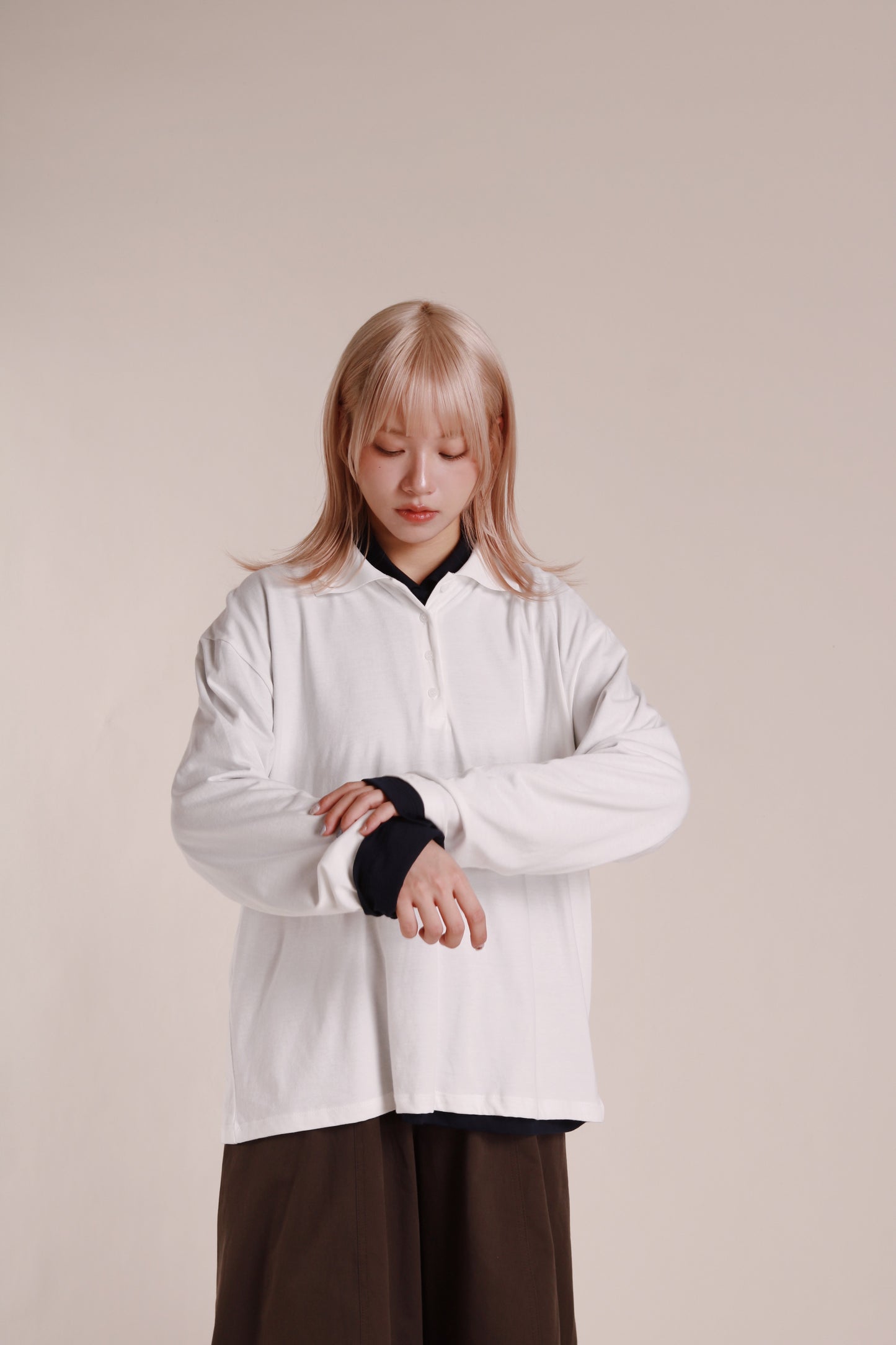 Autumn Polo Top (White)