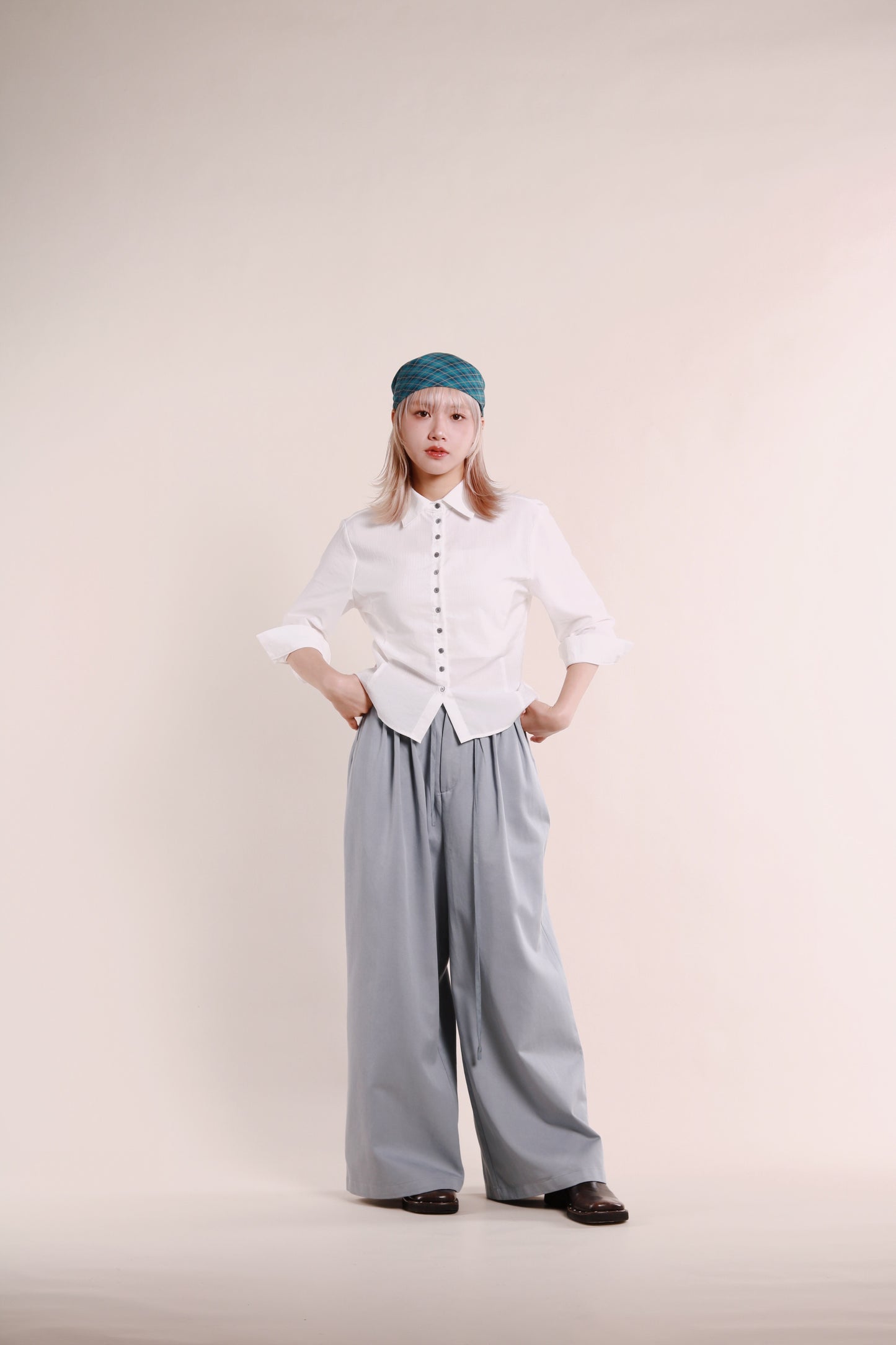 Renne Wide Leg Pants (Blue)
