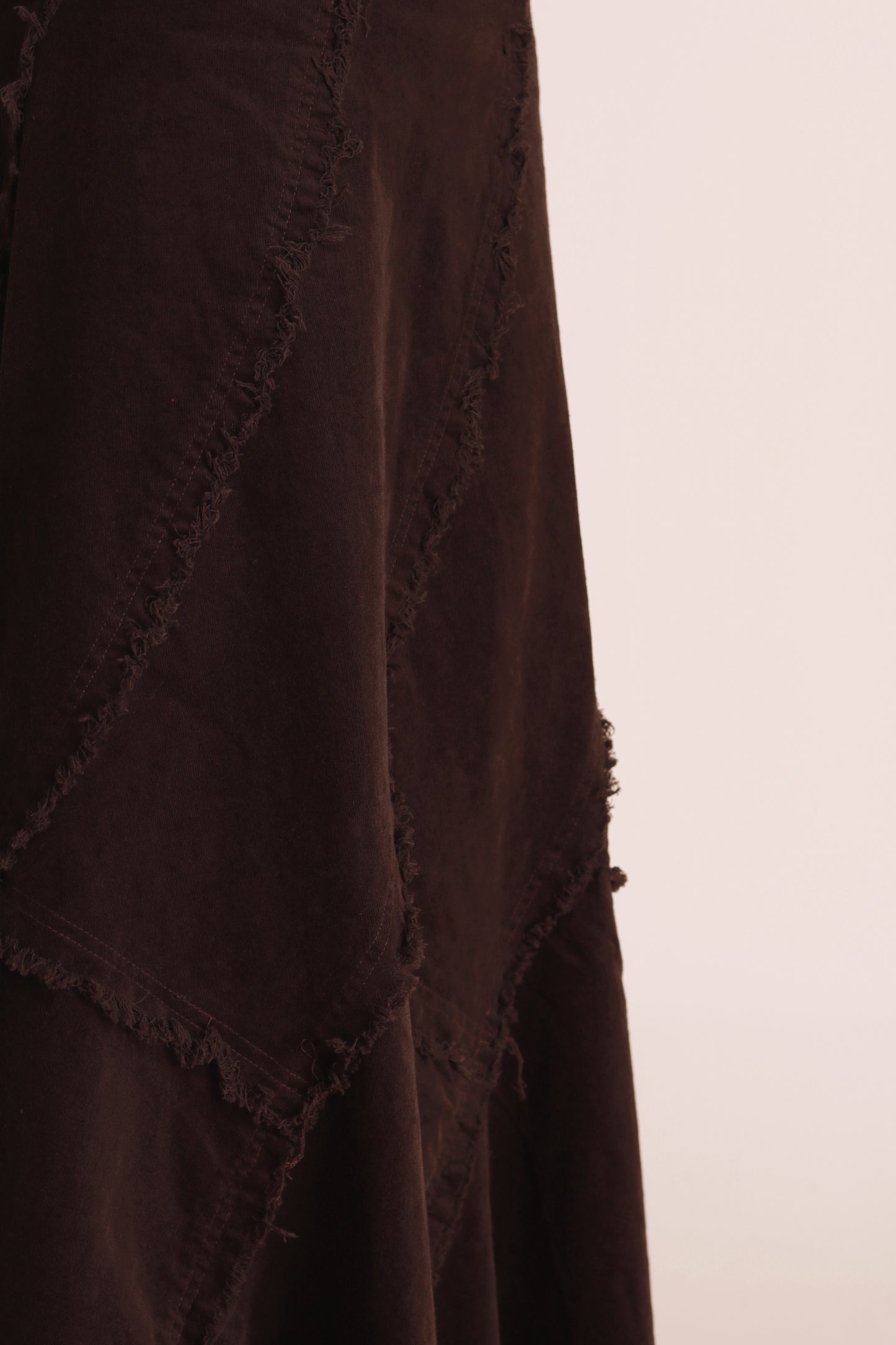 Frayed Mermaid Skirt (Brown)