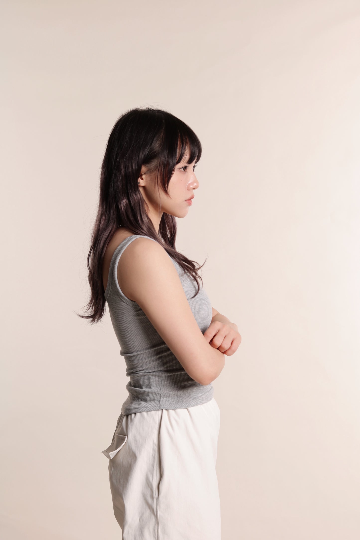 Square Neck Bra Top (Grey)