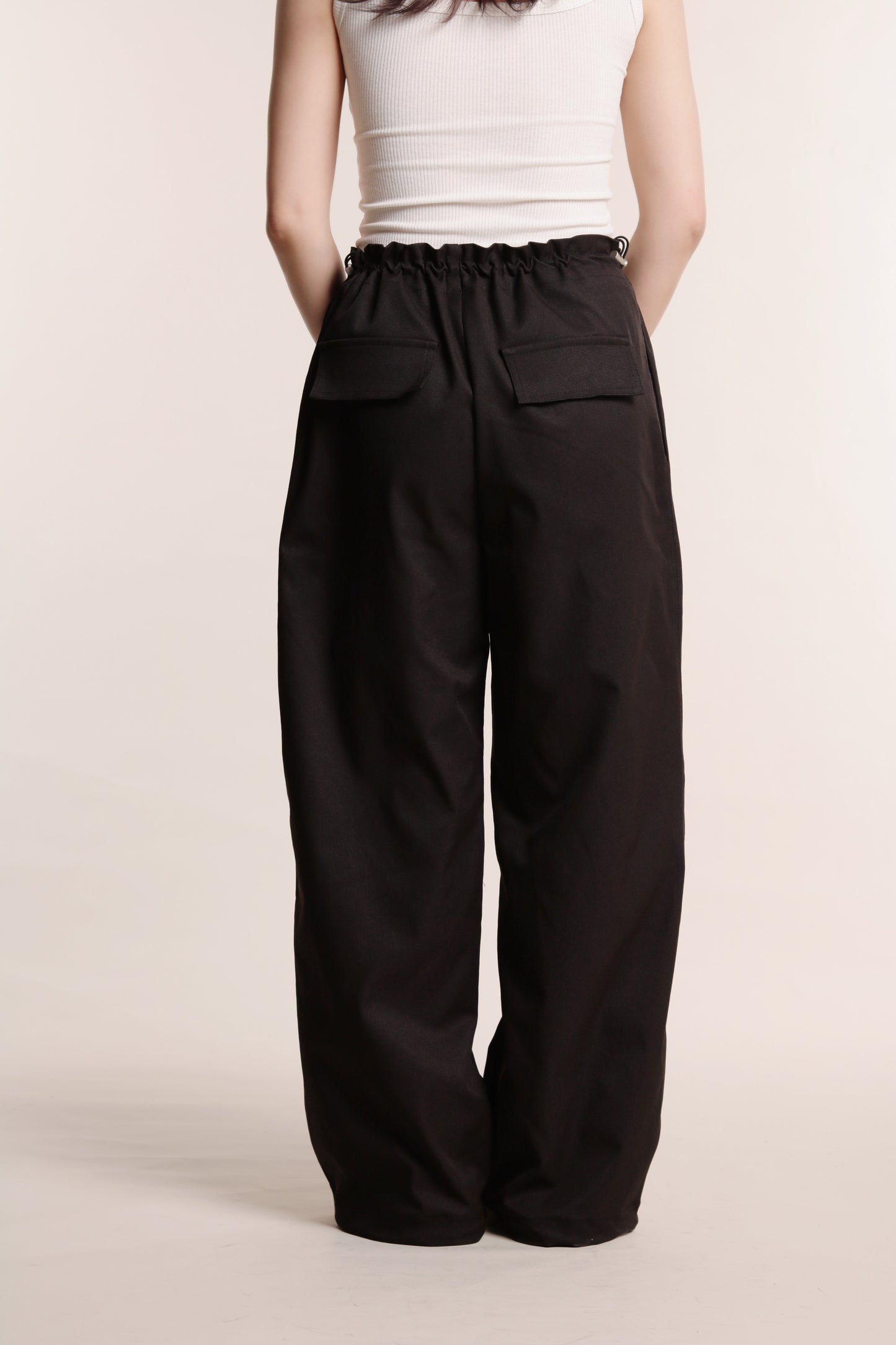 Delia Gathered Pants (Black)