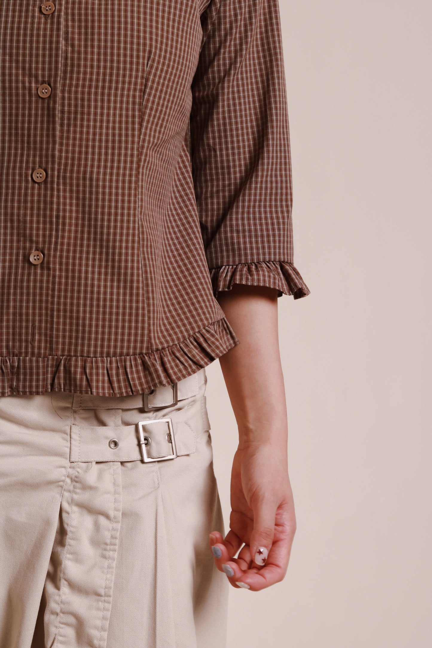 Autumn Ruffle Shirt (Brown)