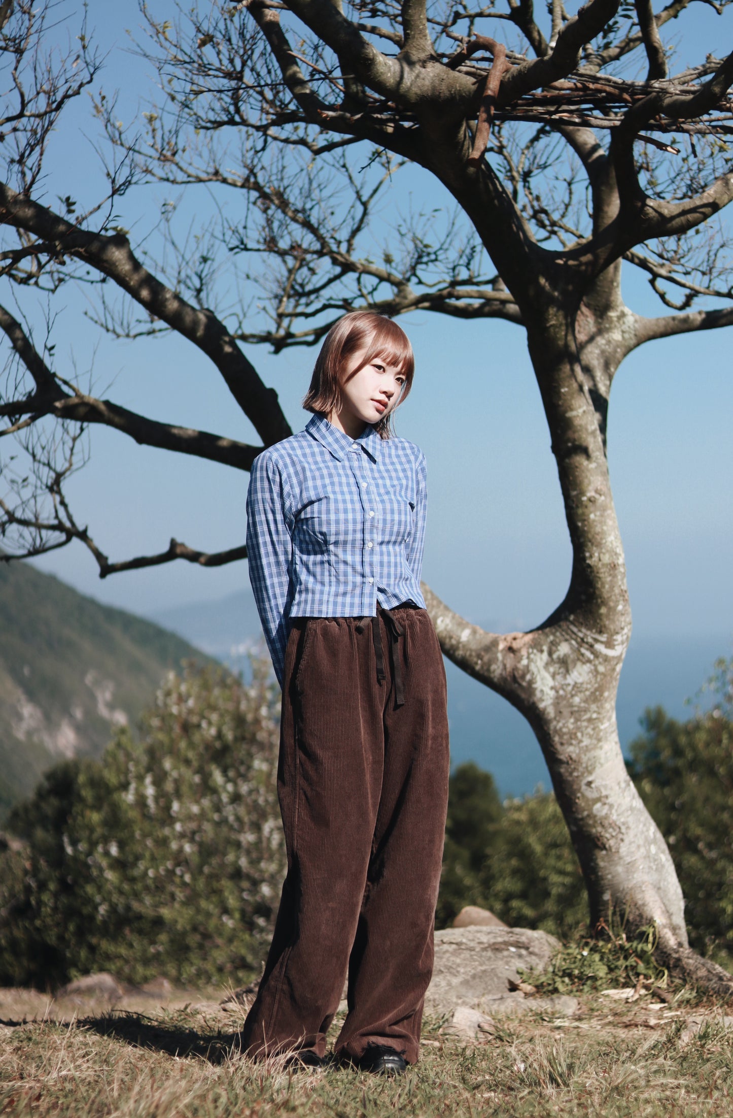 Cropped Shirt (Checkered)