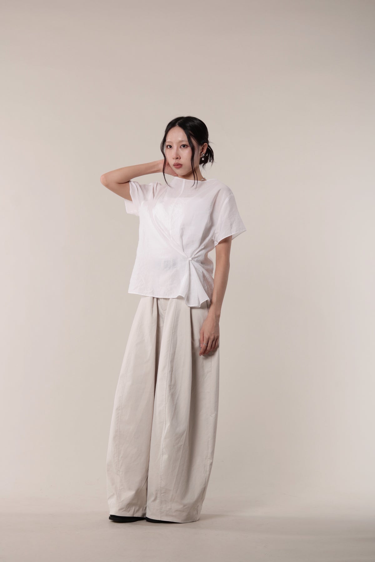 Asymmetric Twist Top (White)