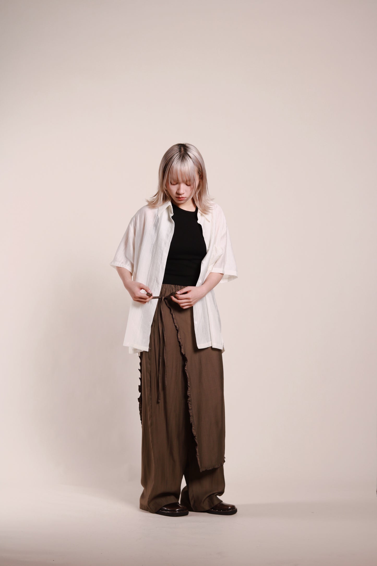 Wanda Layered Pants (Brown)