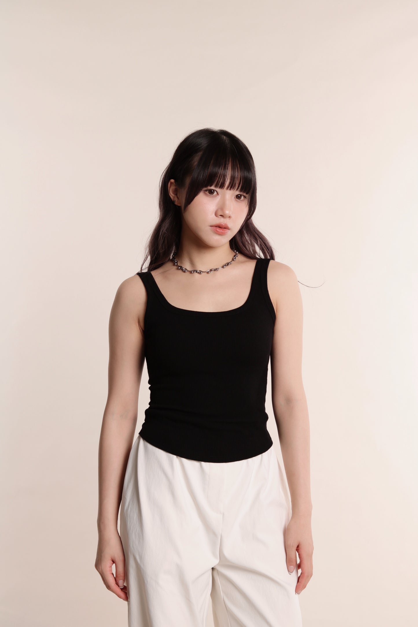Square Neck Bra Top (Black)