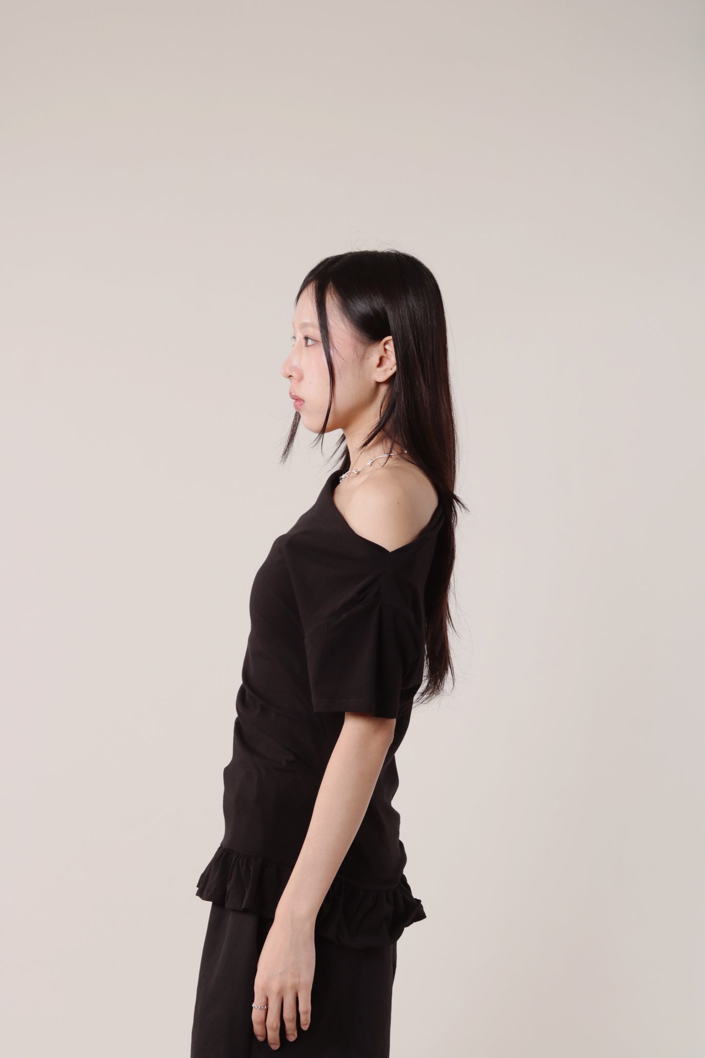 Ruffle Top (Black)