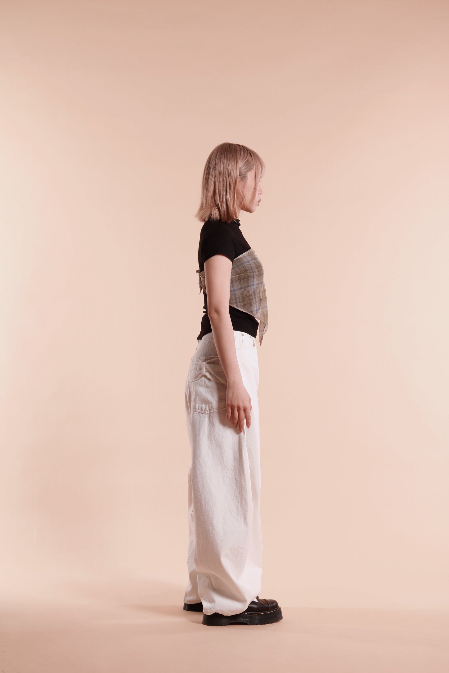 Ribbon Jeans (White)