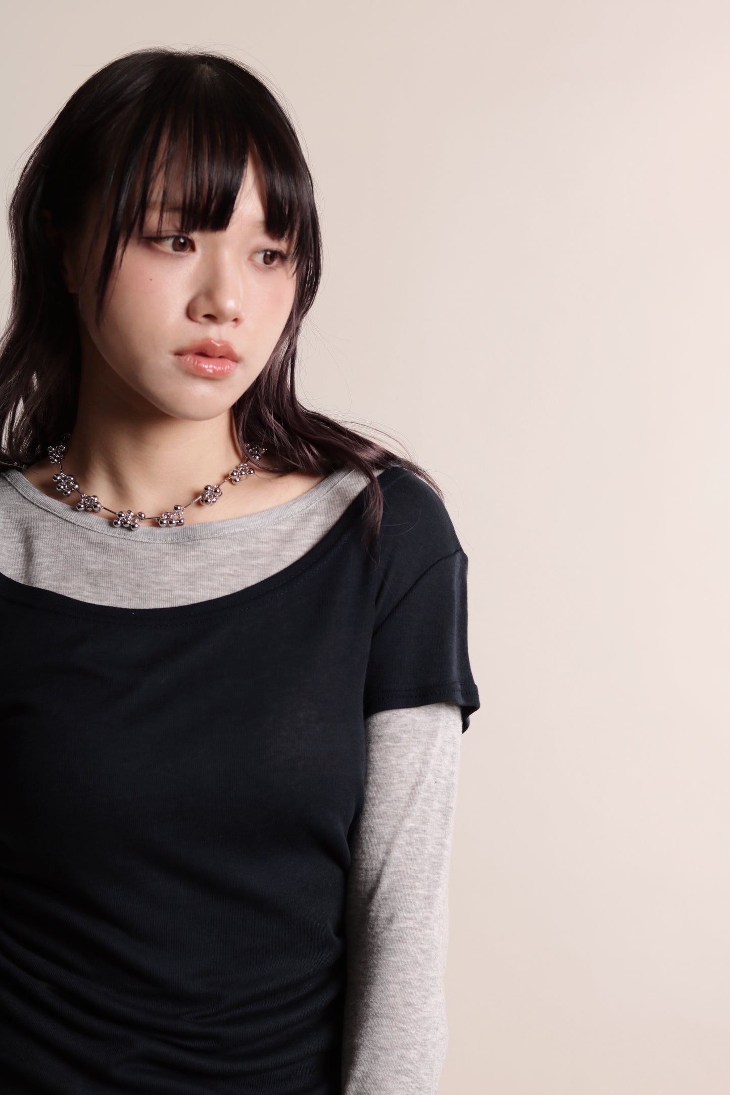 Mila Layered Top (Grey)