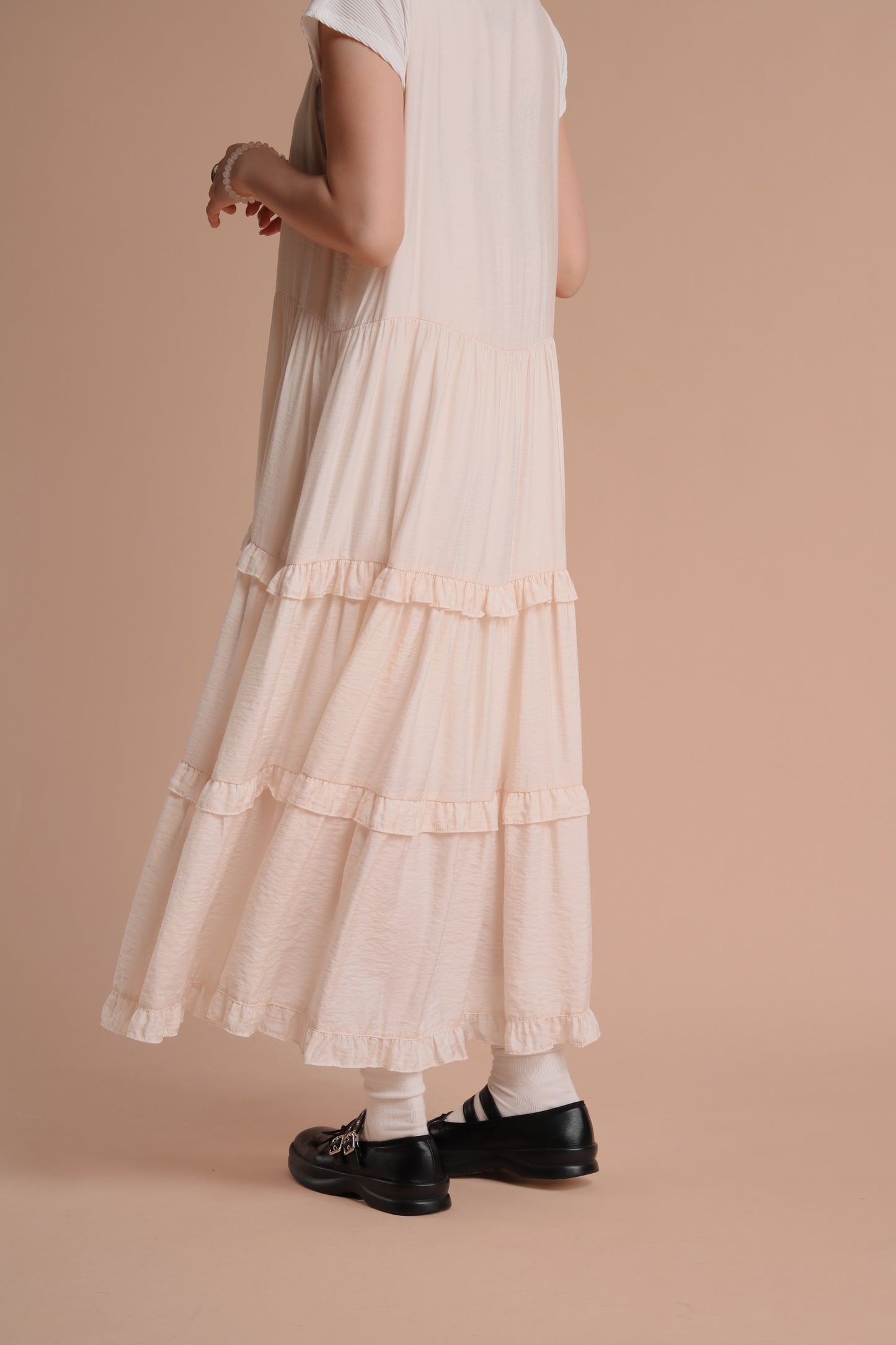 Alva Ruffle Dress (Ivory)