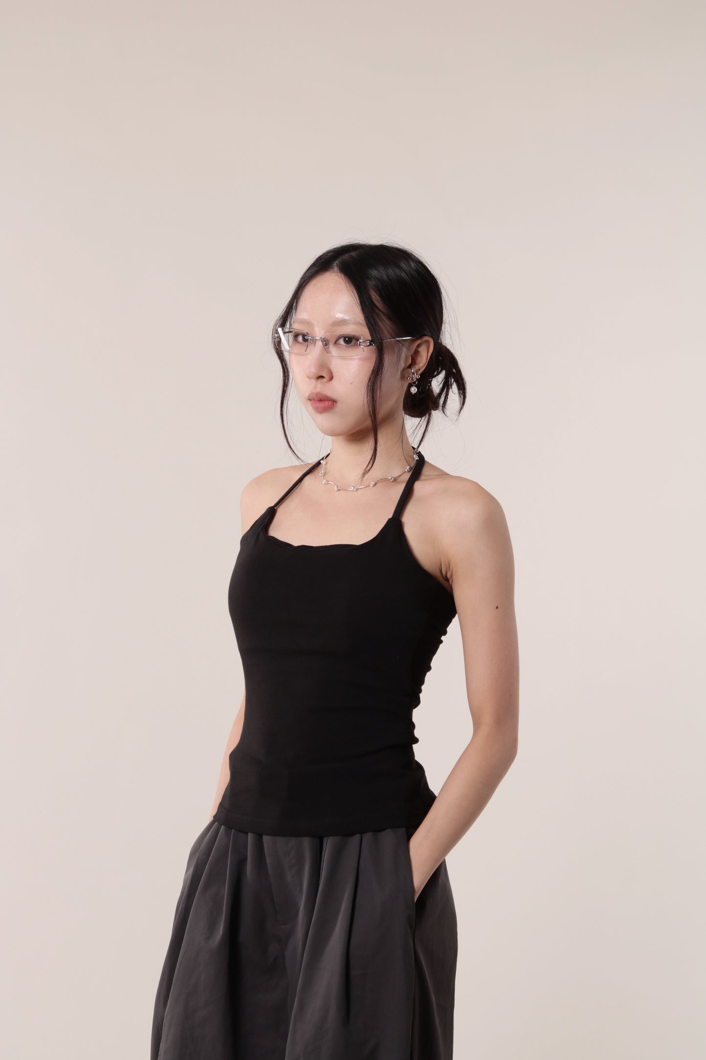 Halter Bra Top (Black)