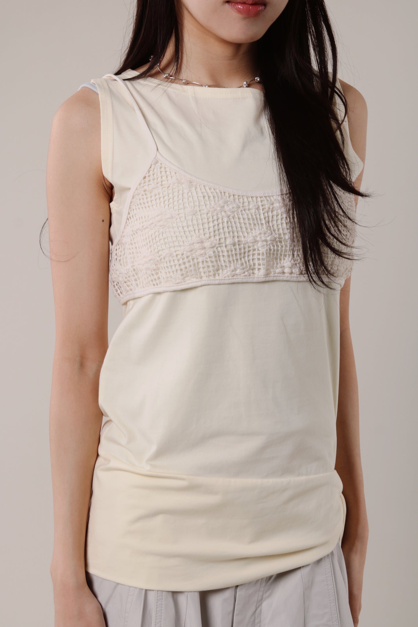 Mesh Vest (Ivory)