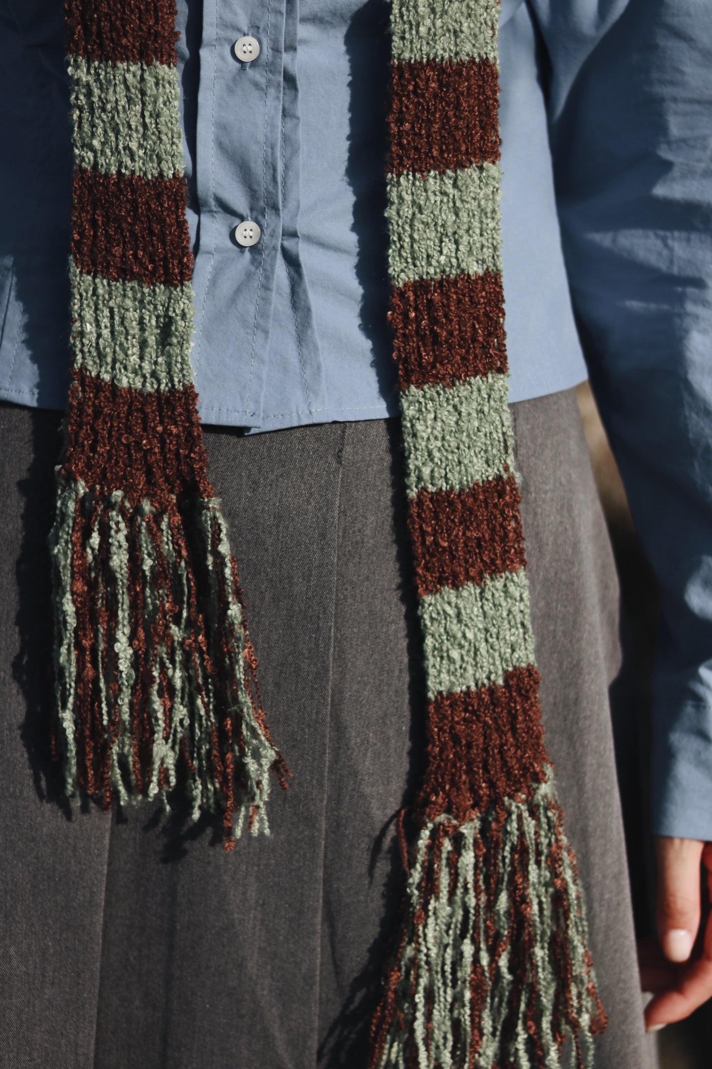 Mini Scarf (Black/Green/Pink)