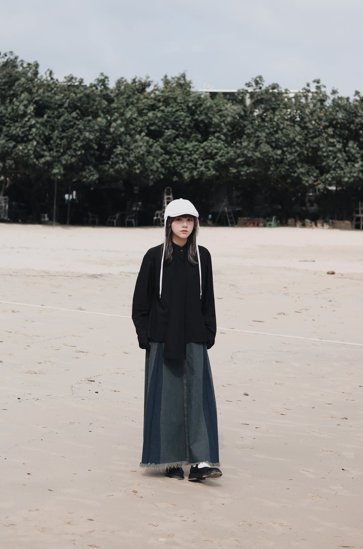 Snoopy Hat (Beige/Black/White)