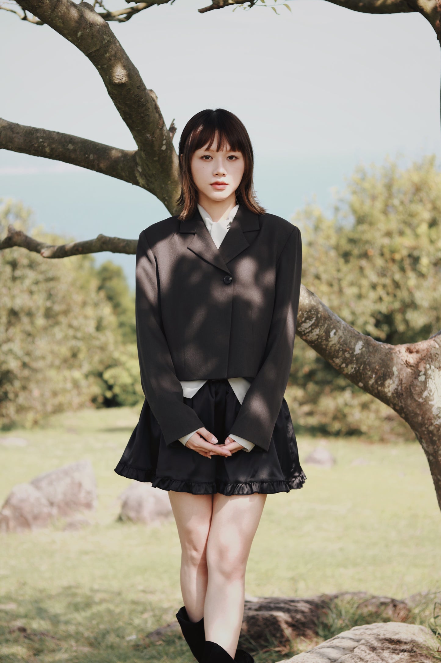 Doll Mini Ruffle Skirt (Black)