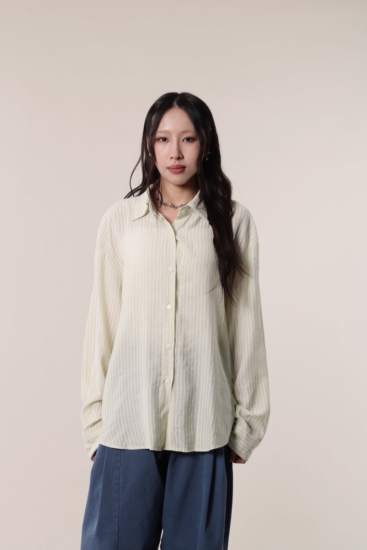 Autumn Striped Shirt (Lime)