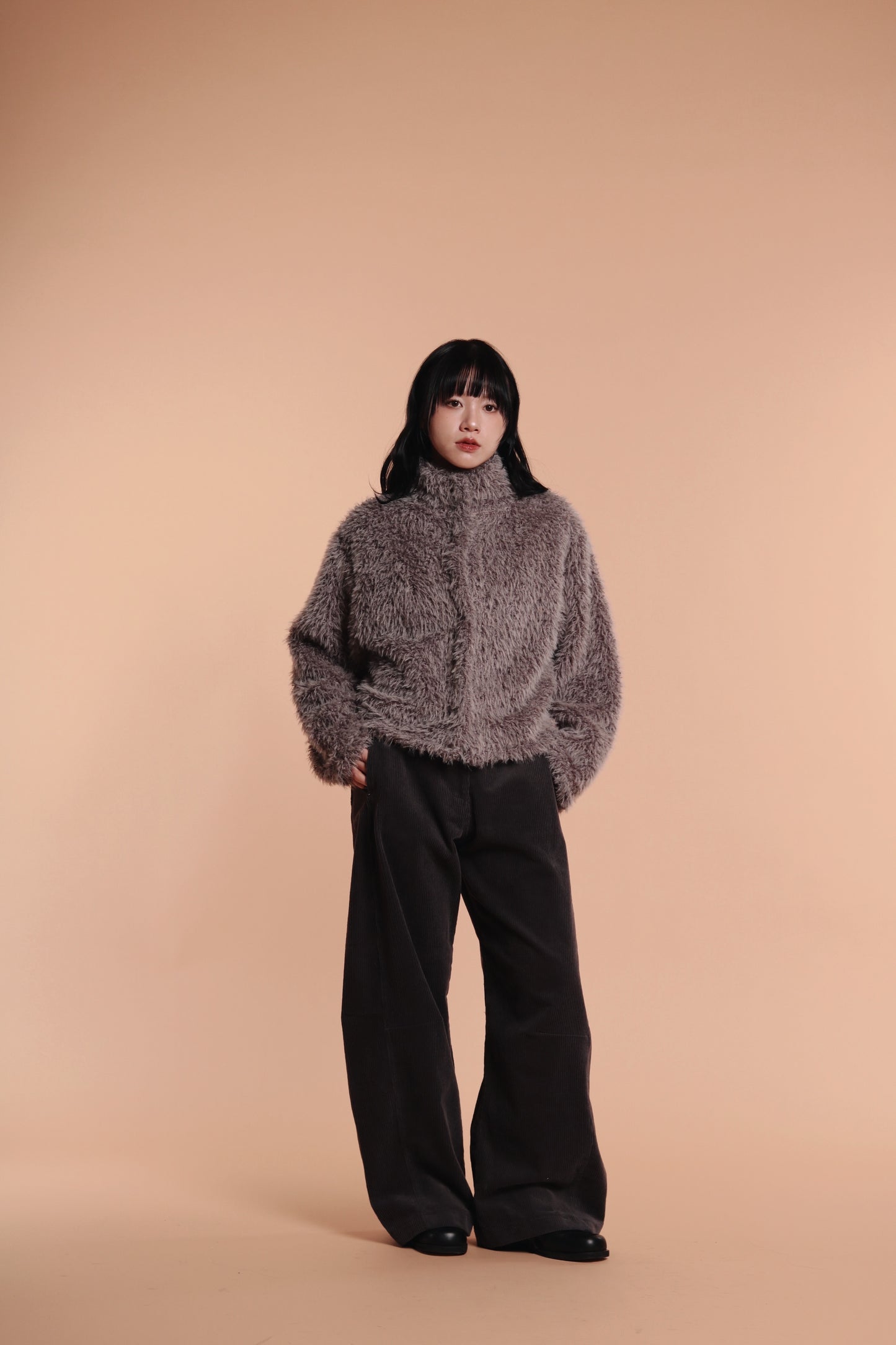 Marie Corduroy Pants (Charcoal)