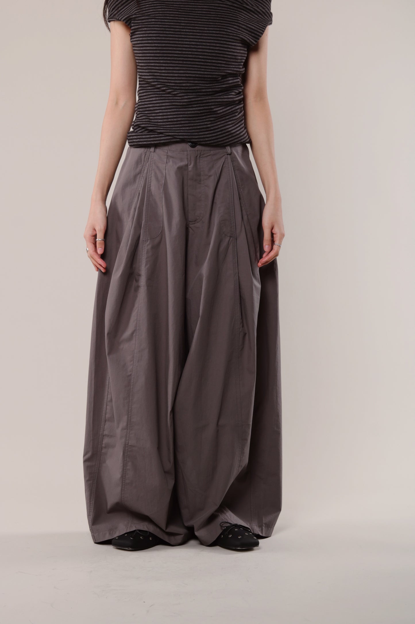 Wide Leg Pants (Charcoal)