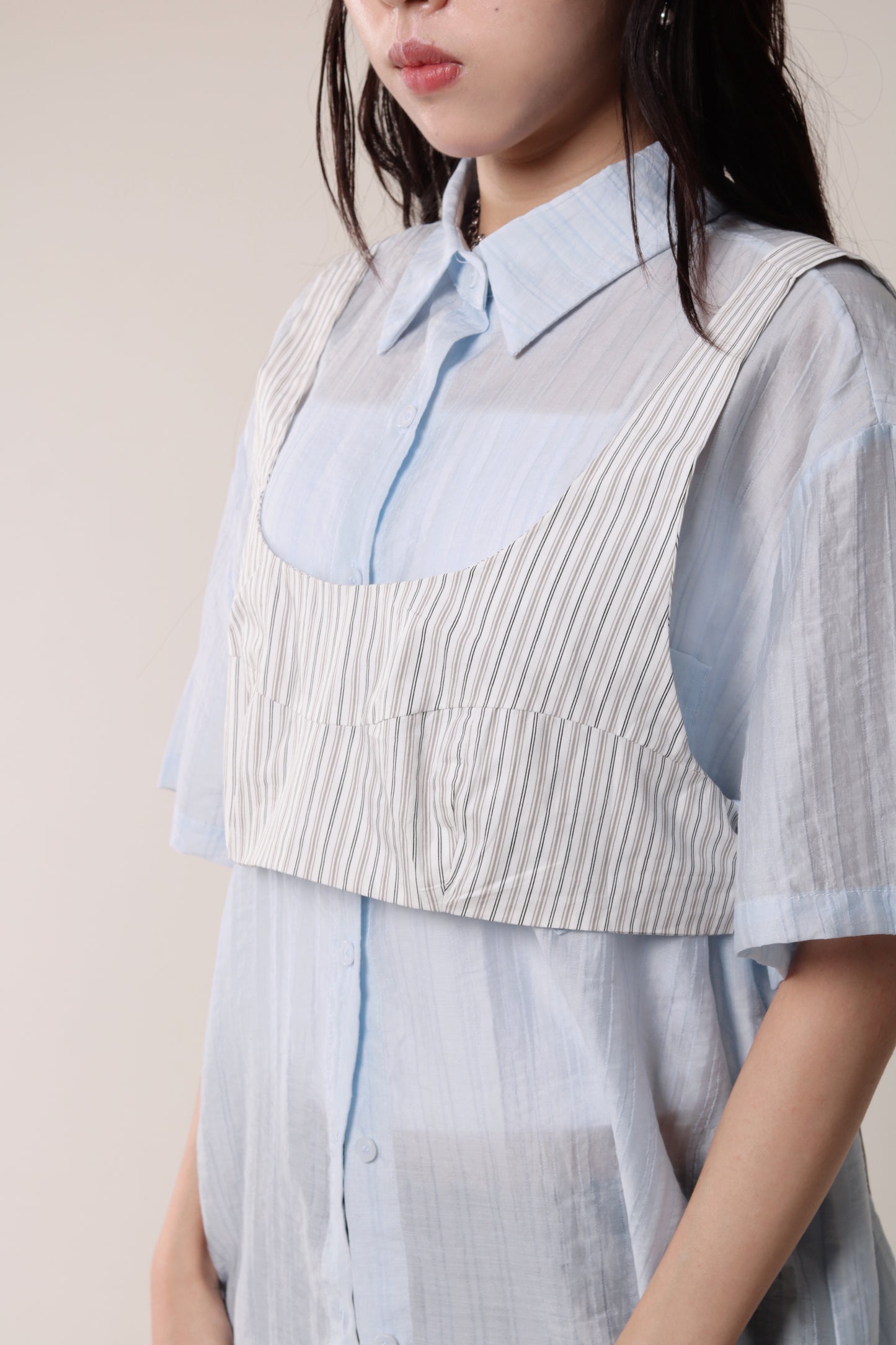 Striped Vest (Ivory)