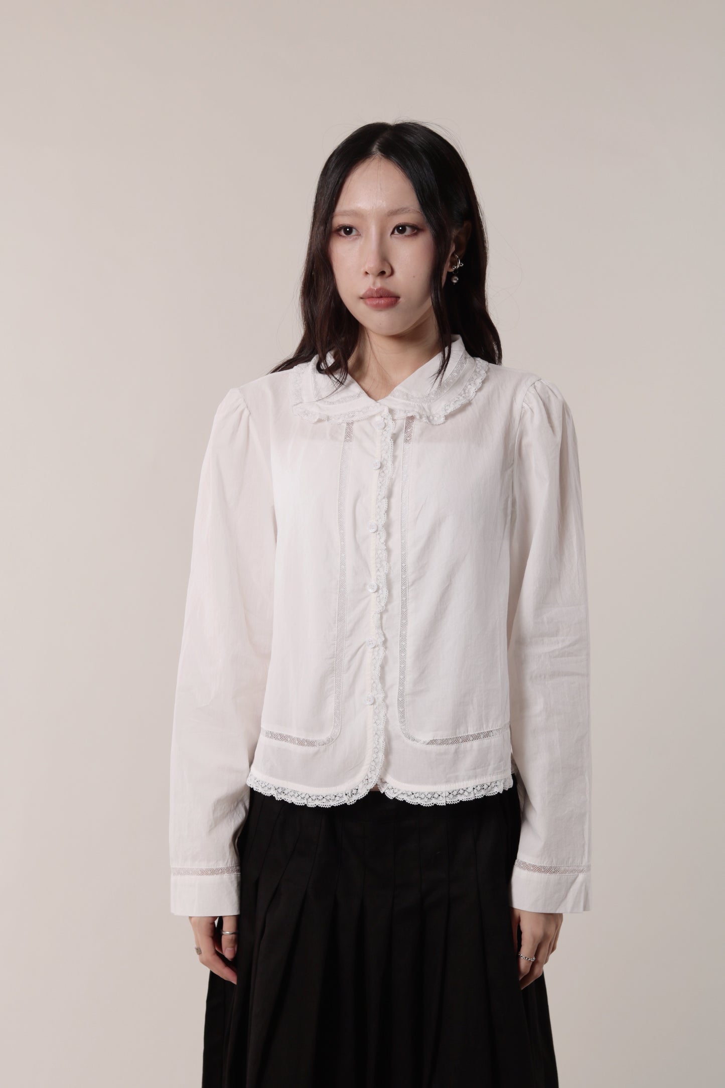 Retro Lace Shirt (White)
