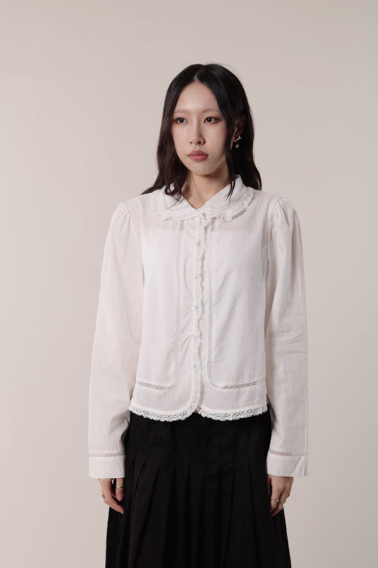 Retro Lace Shirt (White)