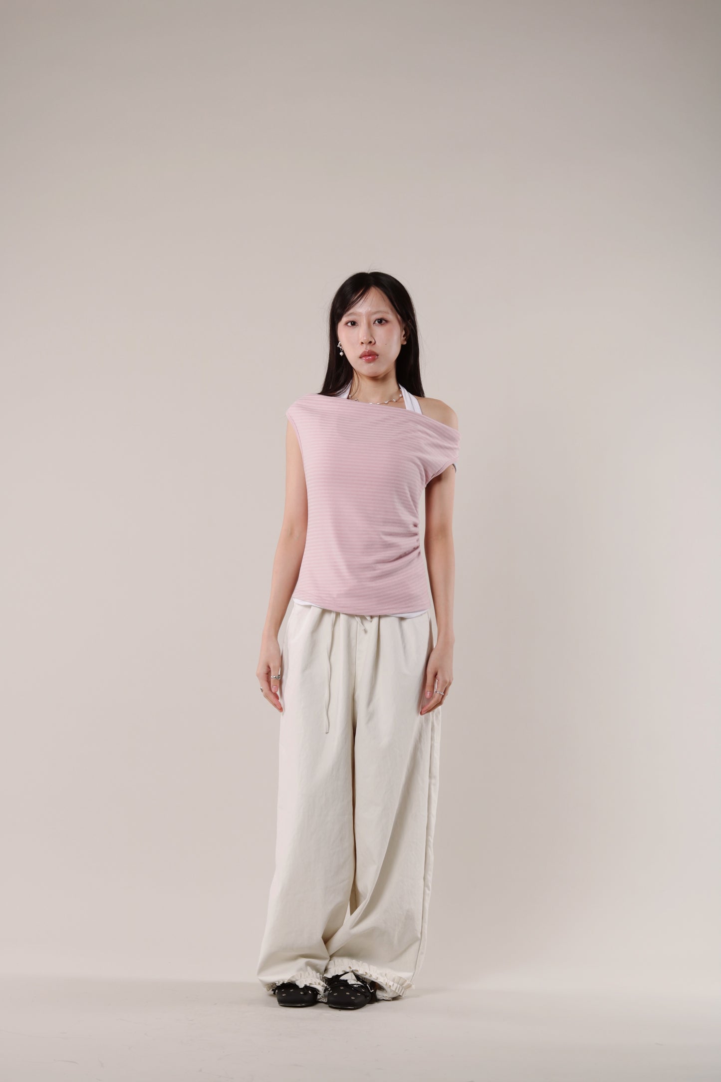 Double Ruffle Pants (Ivory)