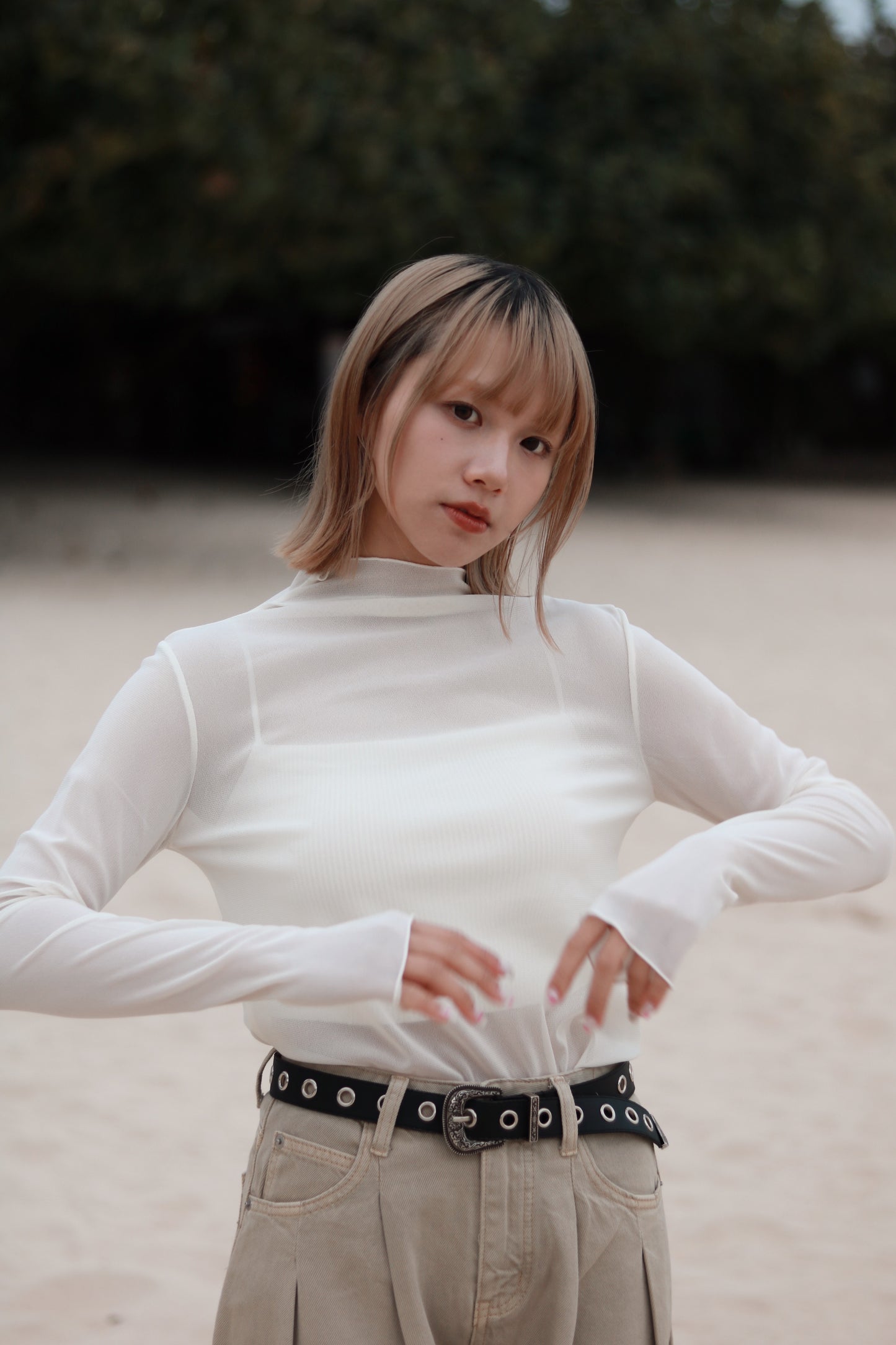 Spring See Through Top (White)