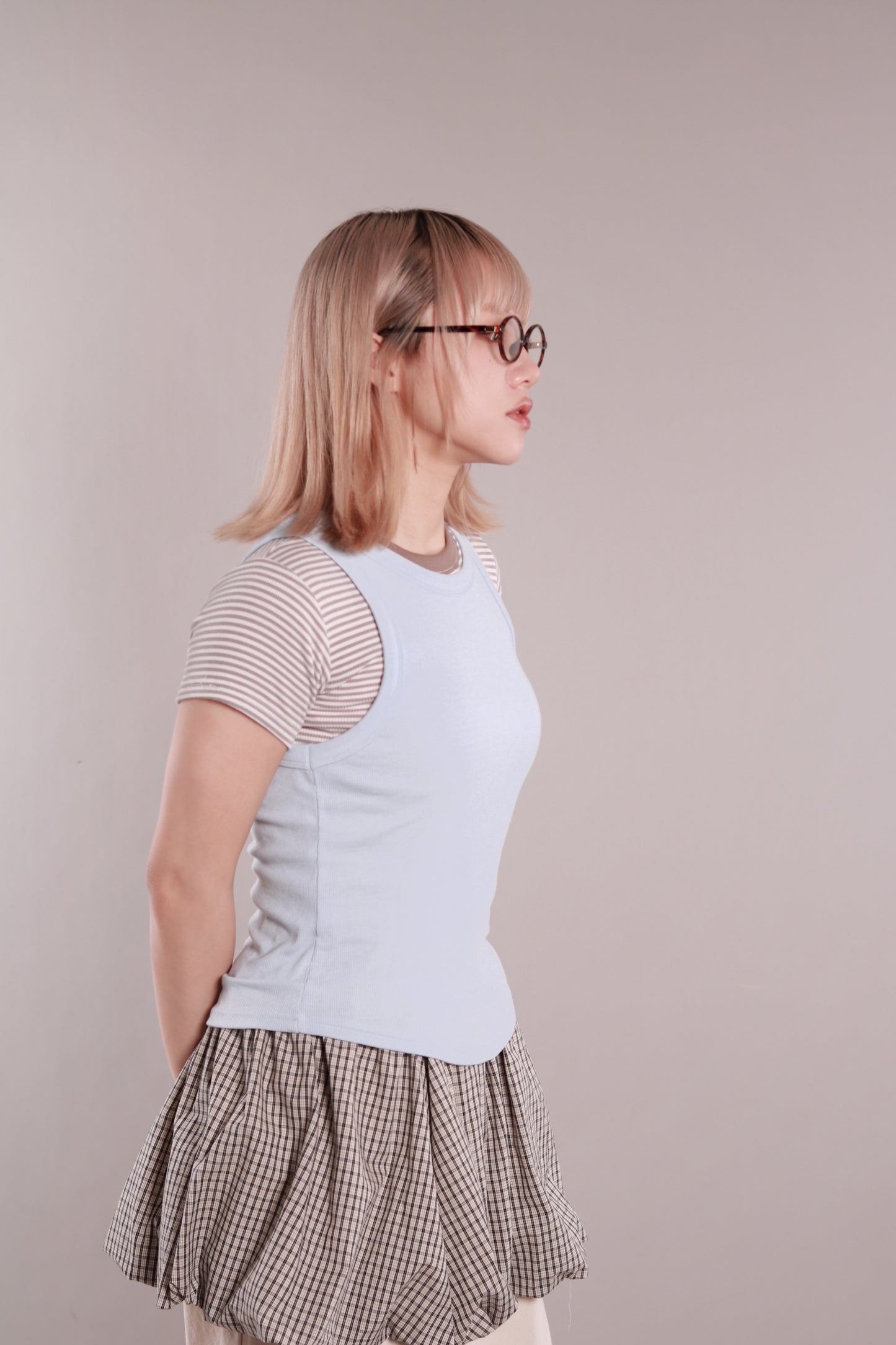 Basic Striped Tee (Beige)