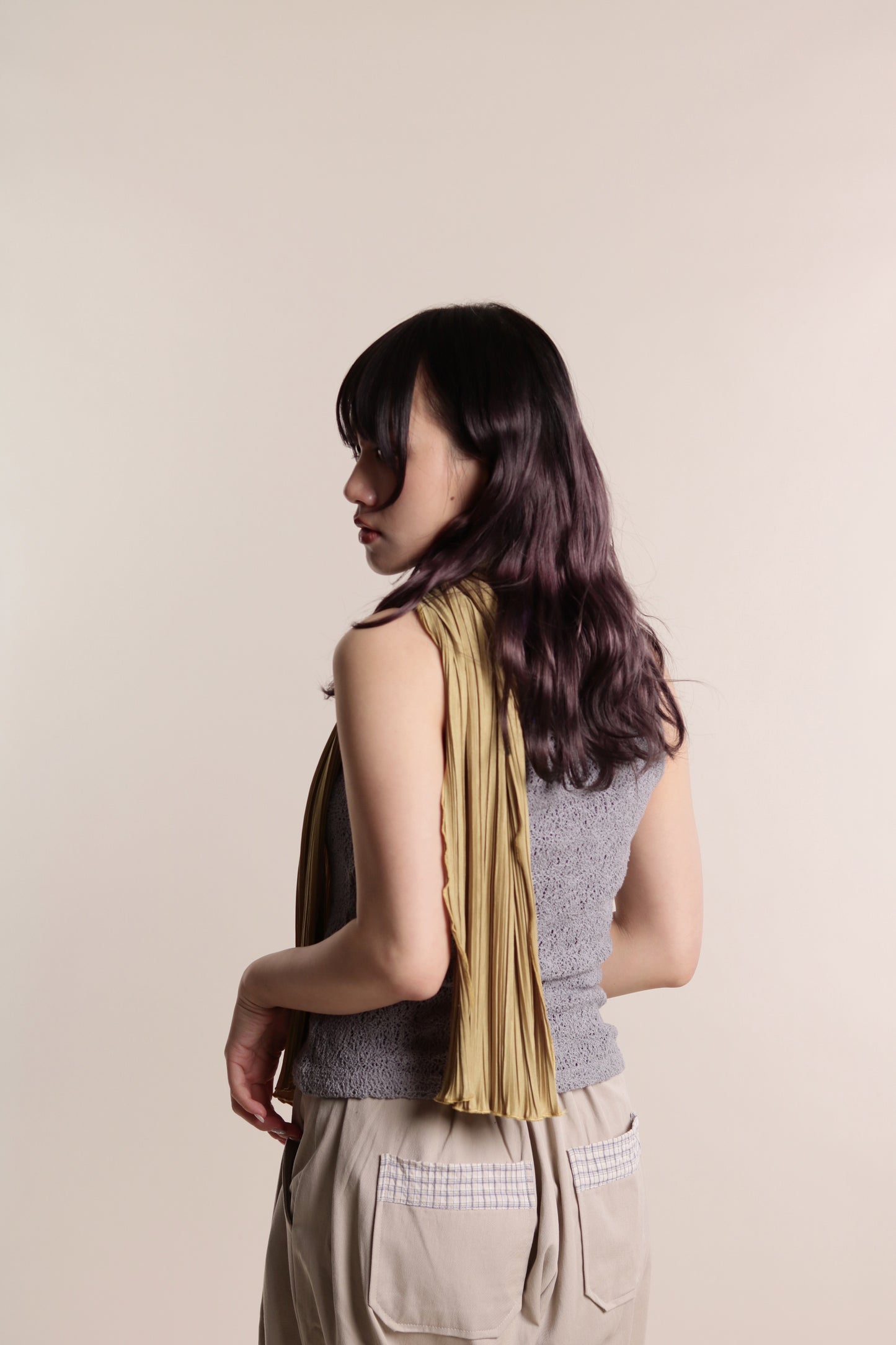 Mesh Sleeveless Top (Grey)