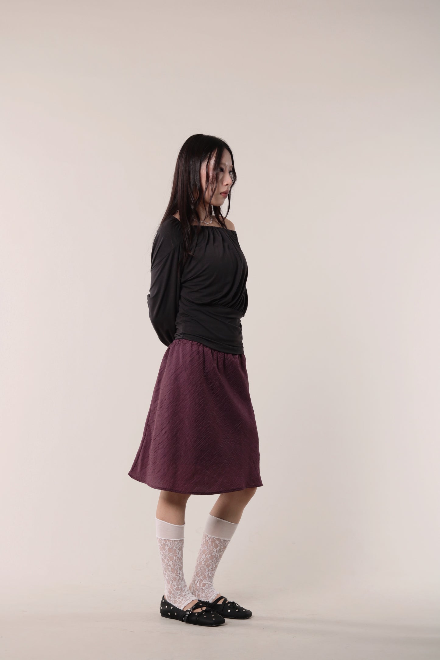 Luna Gathered Top (Black)